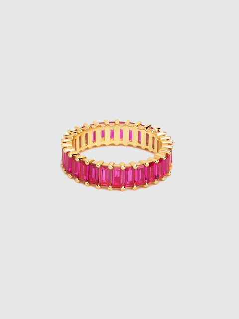 Imagen 0 de Anillo Sia Raspberry de plata bañado en oro