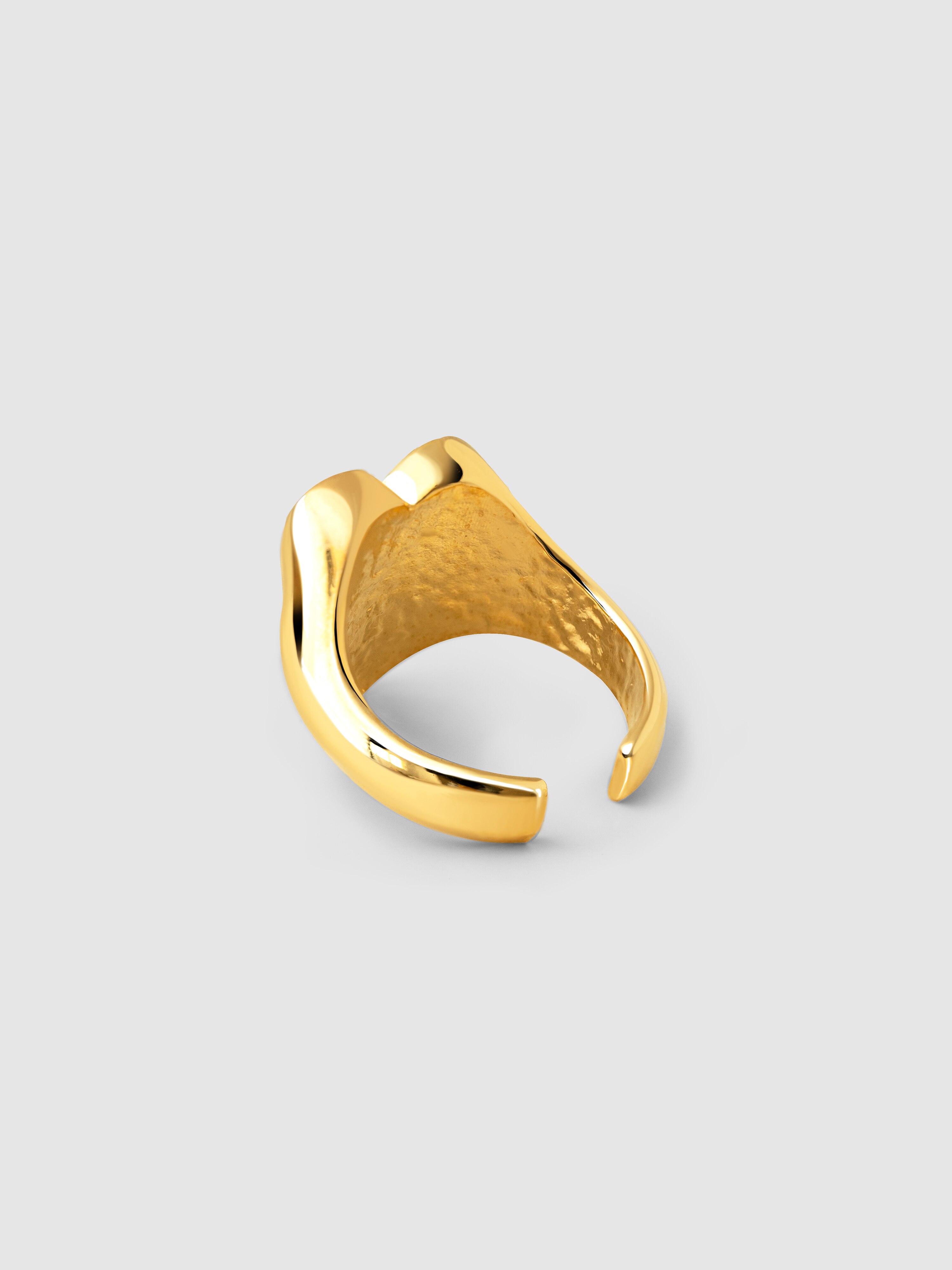 Anillo lovely heart red aleación de metales bañado en oro - Singularu - Rojo Rojo-4