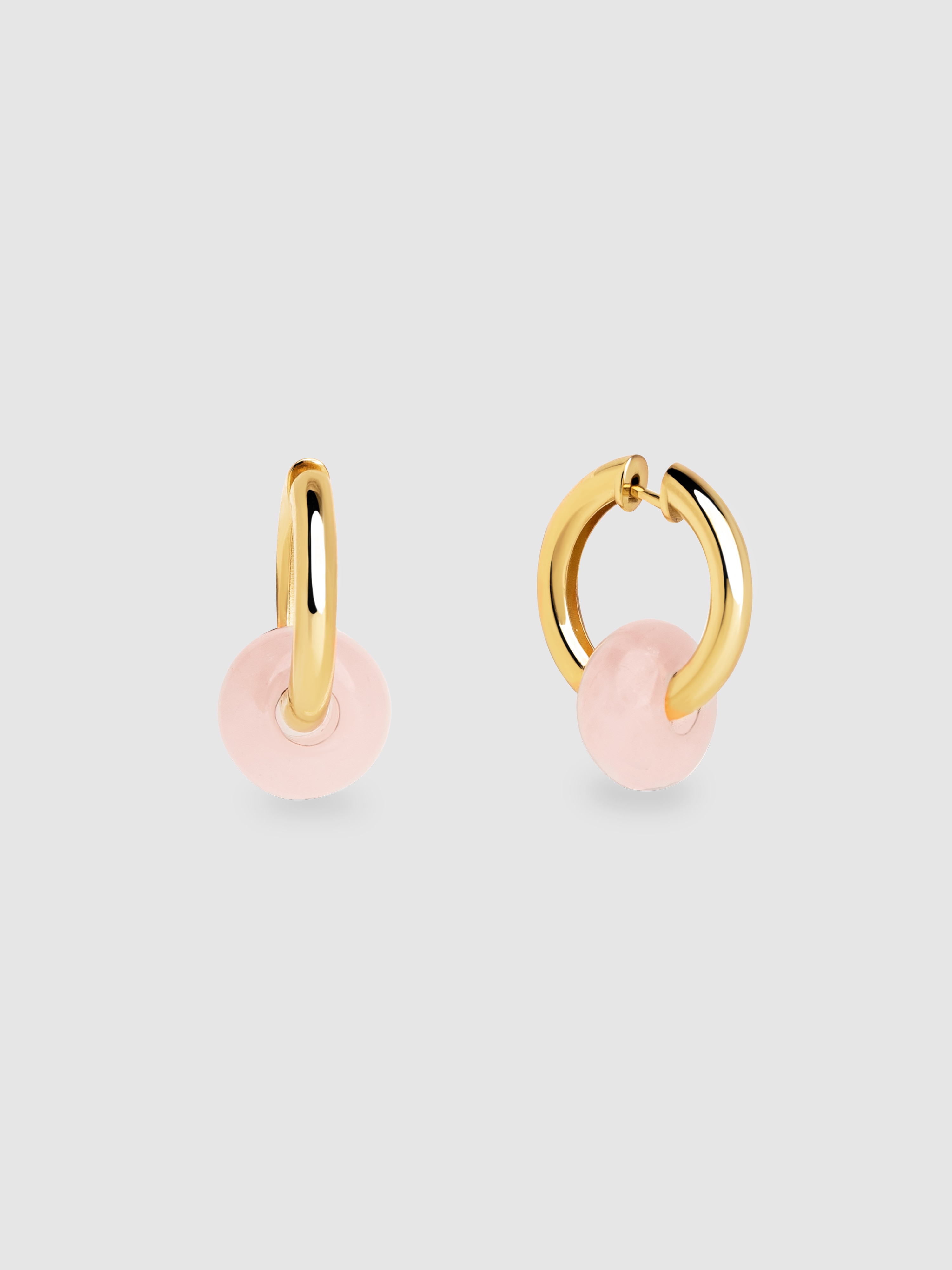 Pendientes aro carmen true rose de aleación de metales bañados en oro