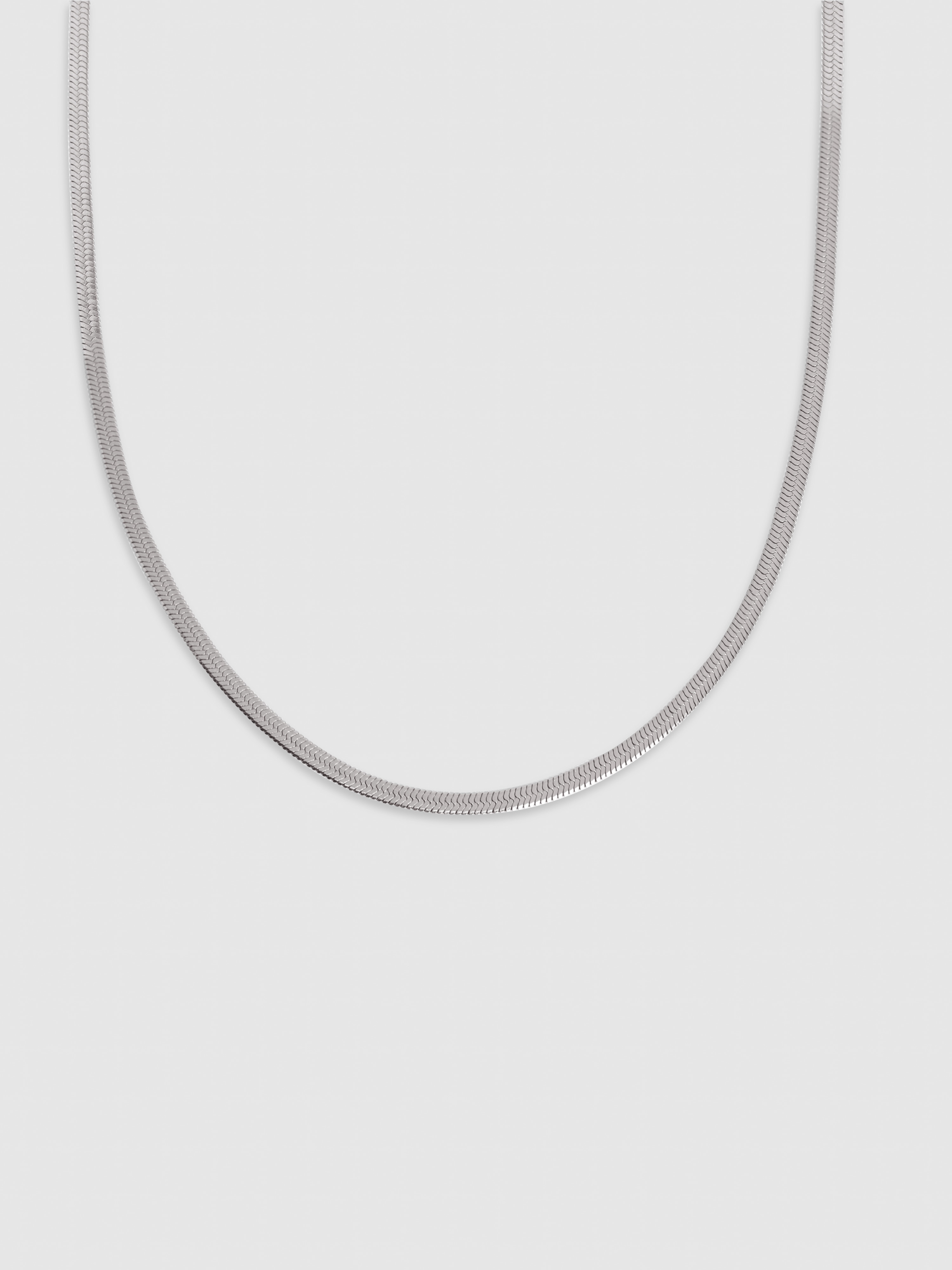 Collar lisse s de acero - Singularu - Plateado Plateado-1