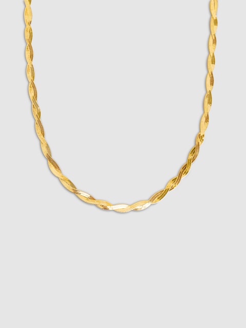 Imagen 0 de Collar Lisse Twister de acero bañado en oro