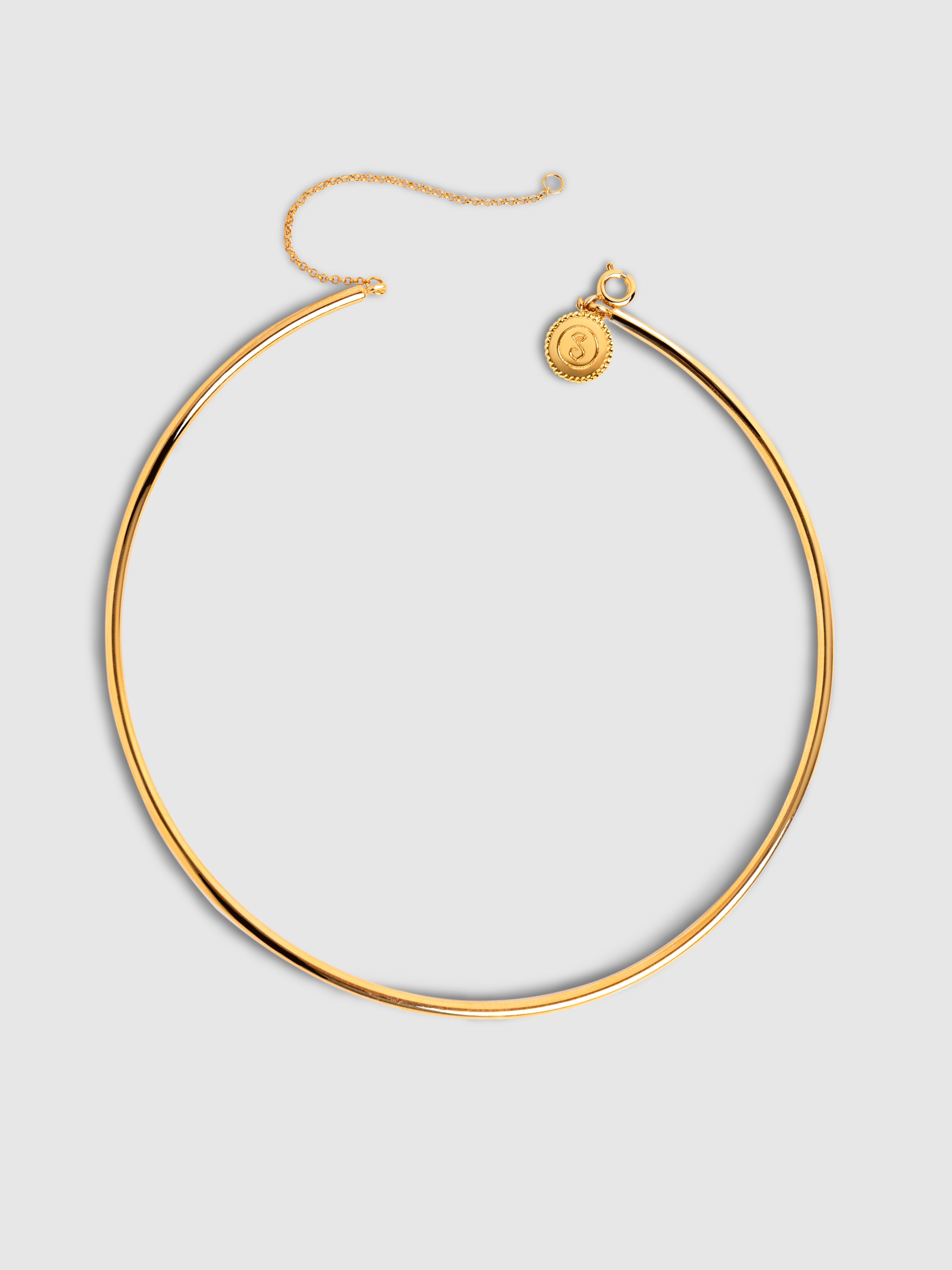 Imagen 0 de Collar tipo chocker line chain de acero bañado en oro Dorado