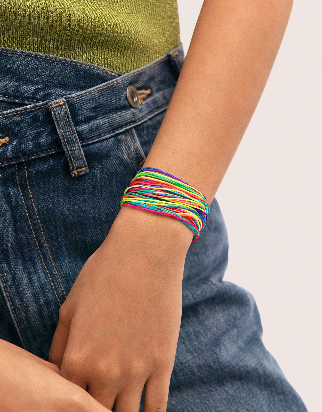 Pack 3 pulseras neon rainbow fruits de acero - Singularu - Multicolor Multicolor-2