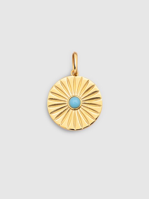 Imagen 0 de Charm Solei Turquesa de aleación de metales bañado en oro