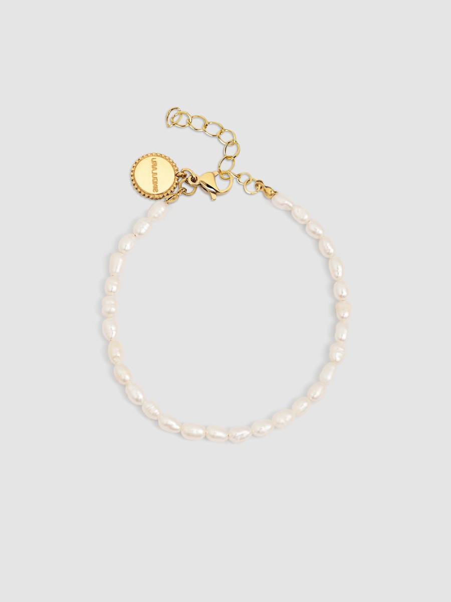 Pulsera Pompeya de acero bañada en oro Dorado-1