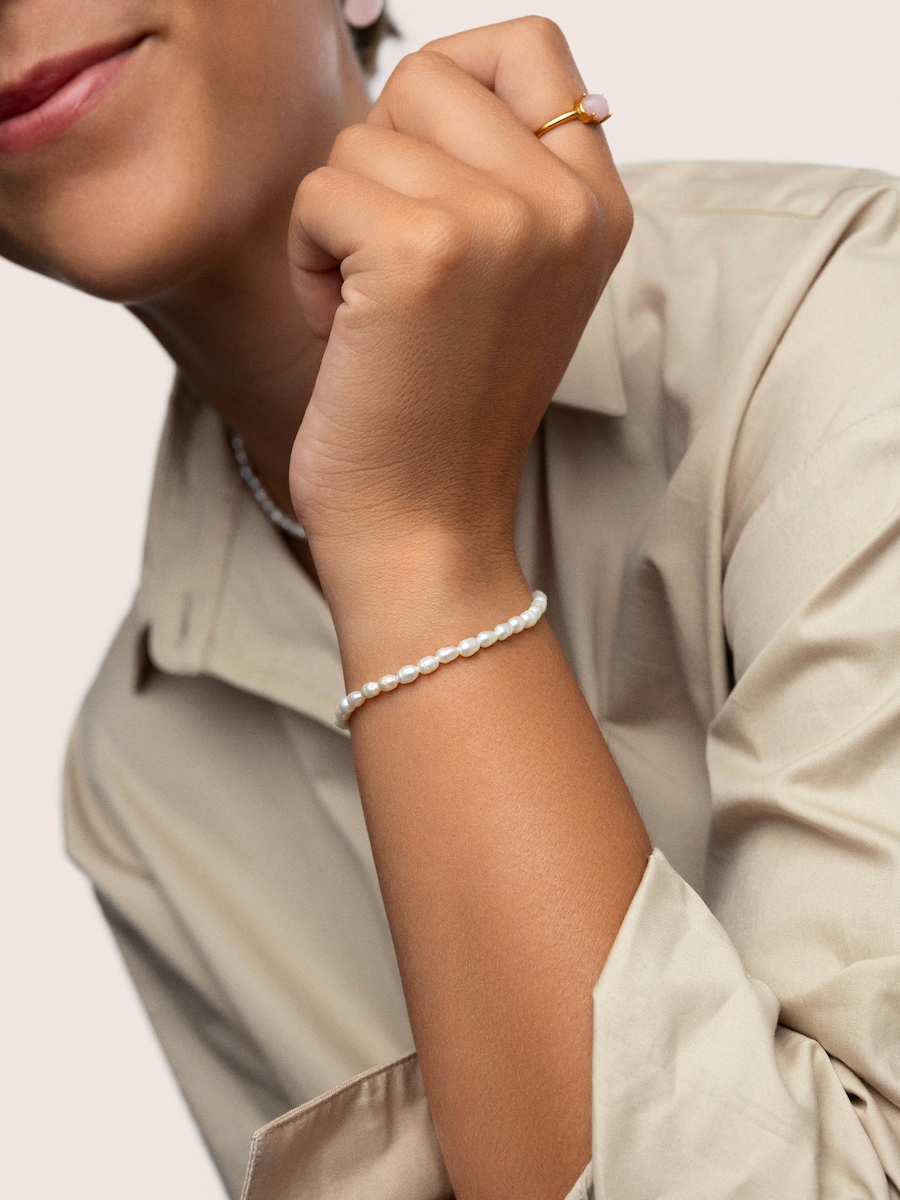 Pulsera Pompeya de acero bañada en oro Dorado-2