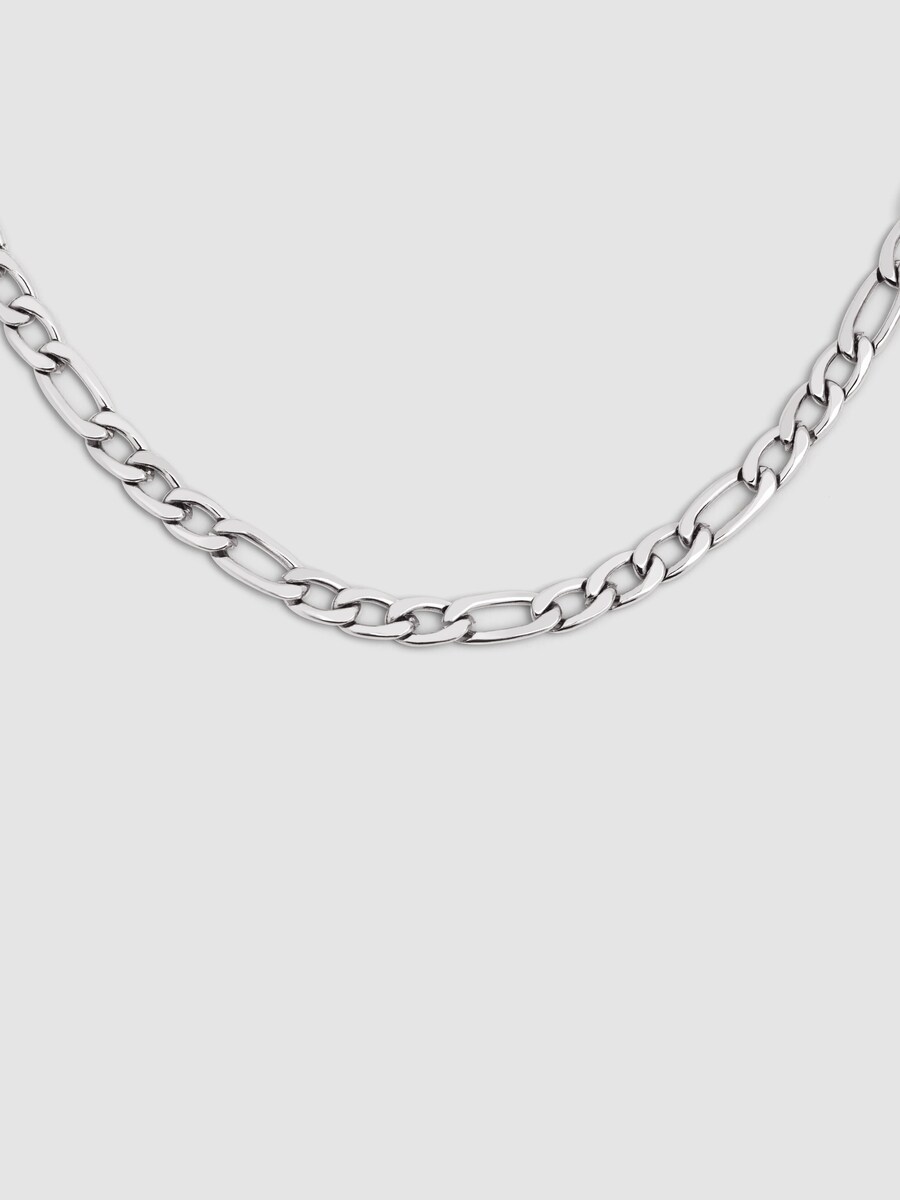 Collar Figaro de acero Plata-1