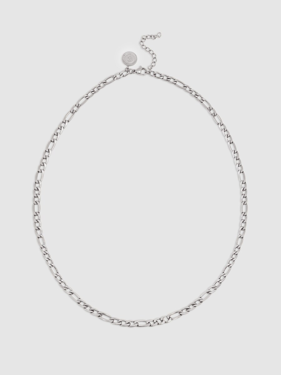 Collar Figaro de acero Plata-3