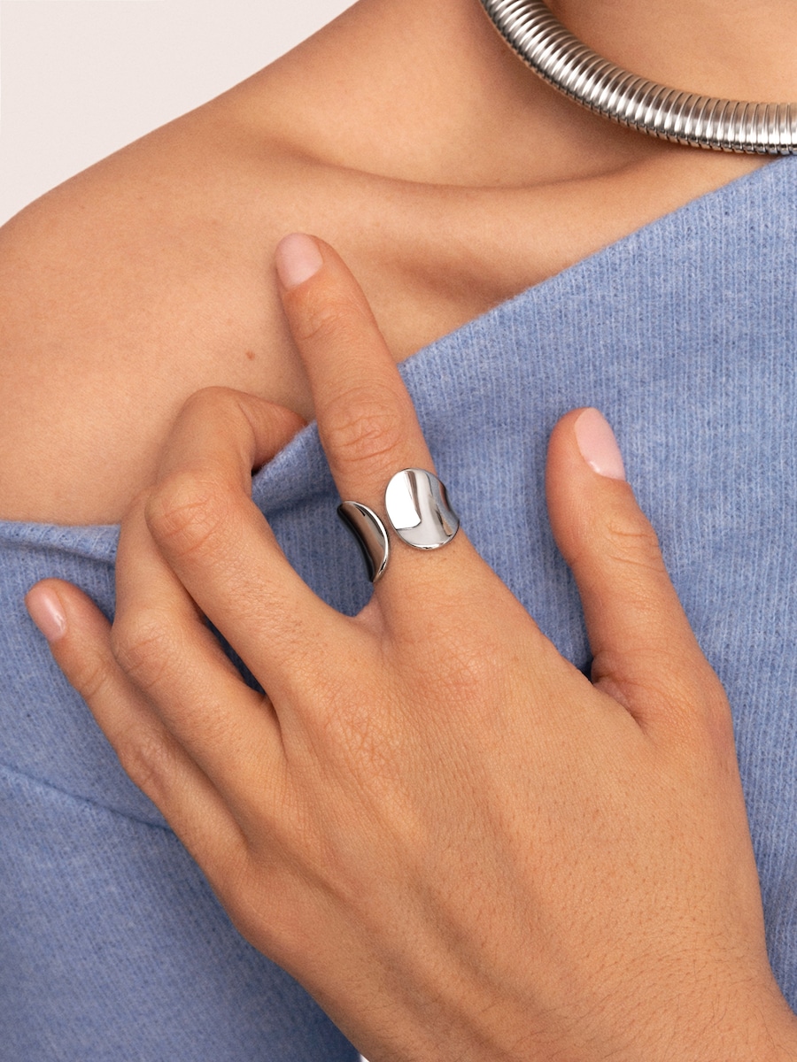 Anillo Honey de acero Plata-2
