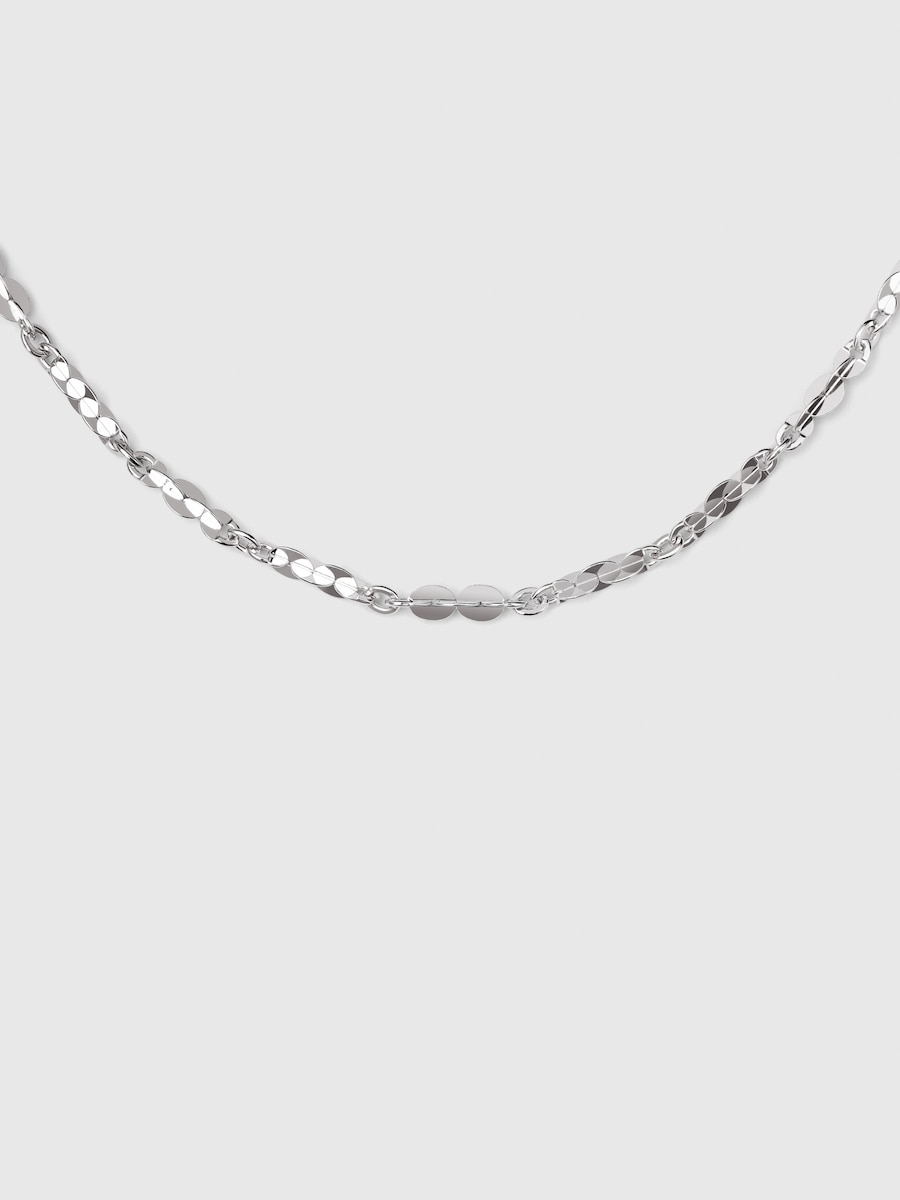 Collar Dazzle de plata bañado en rodio Plateado-1