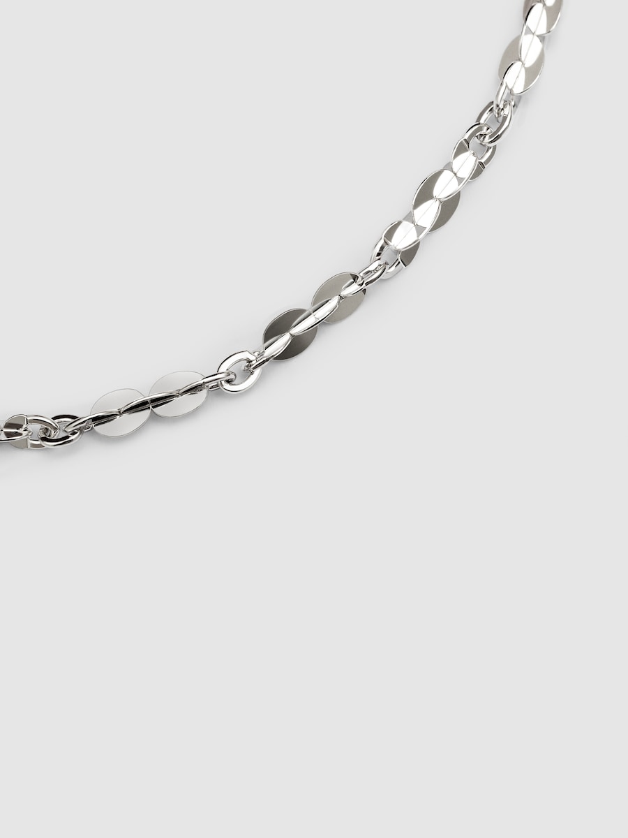 Collar Dazzle de plata bañado en rodio Plateado-3