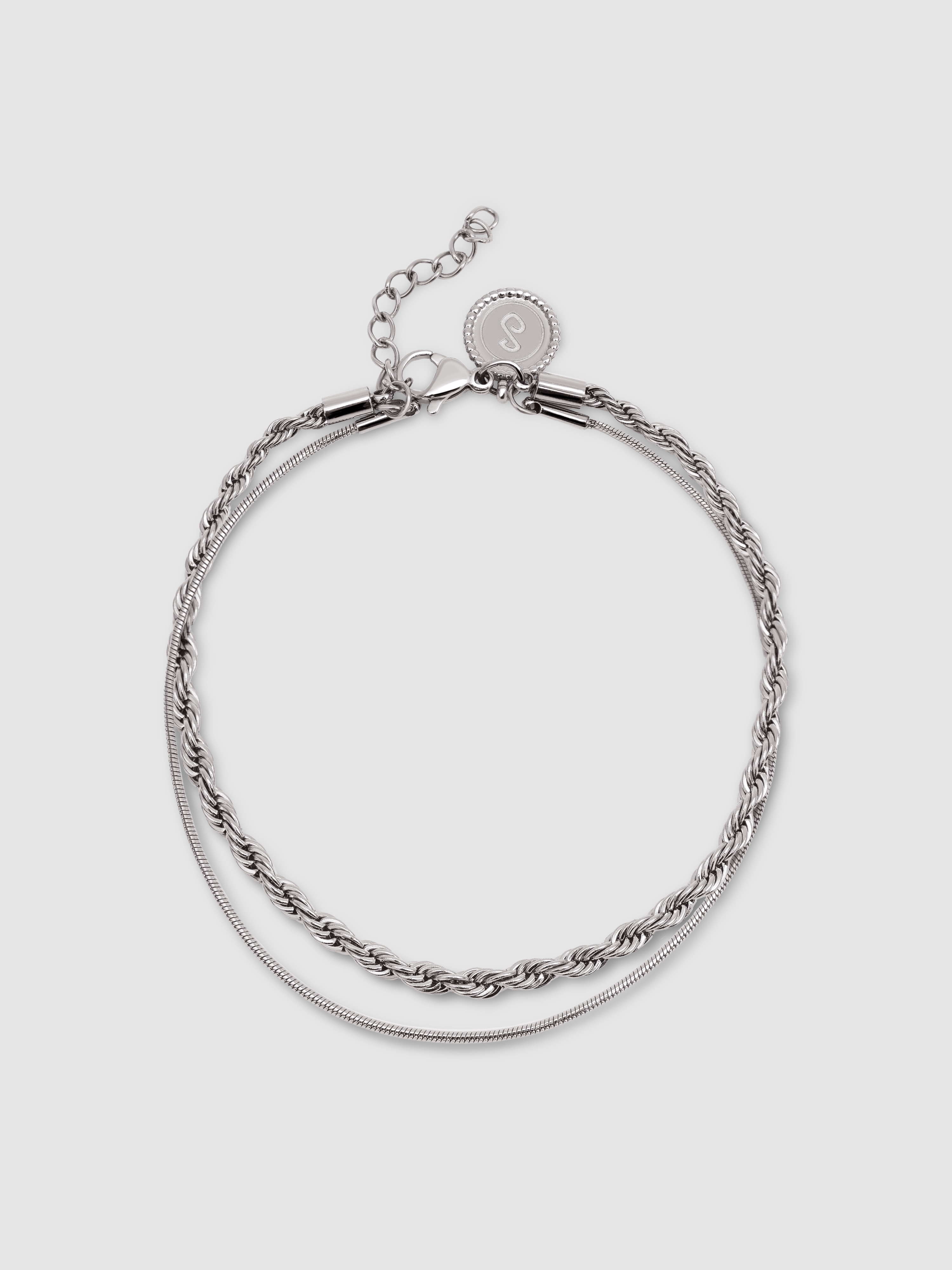 Imagen 0 de Pulsera de cadena nautic de acero Plateado