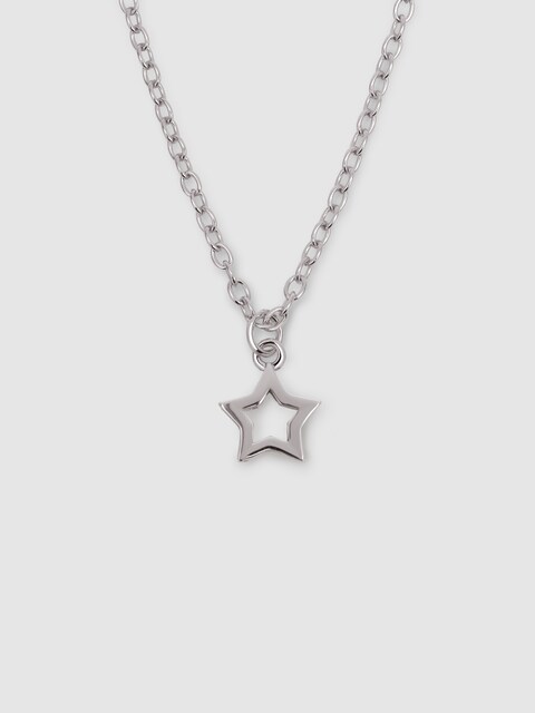 Imagen 0 de Collar You're a Star de plata bañado en rodio