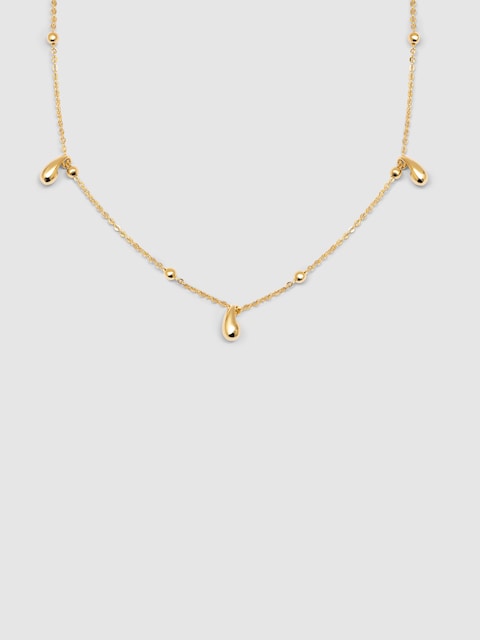 Imagen 0 de Collar Gotas y Dots de aleación de metales bañado en oro