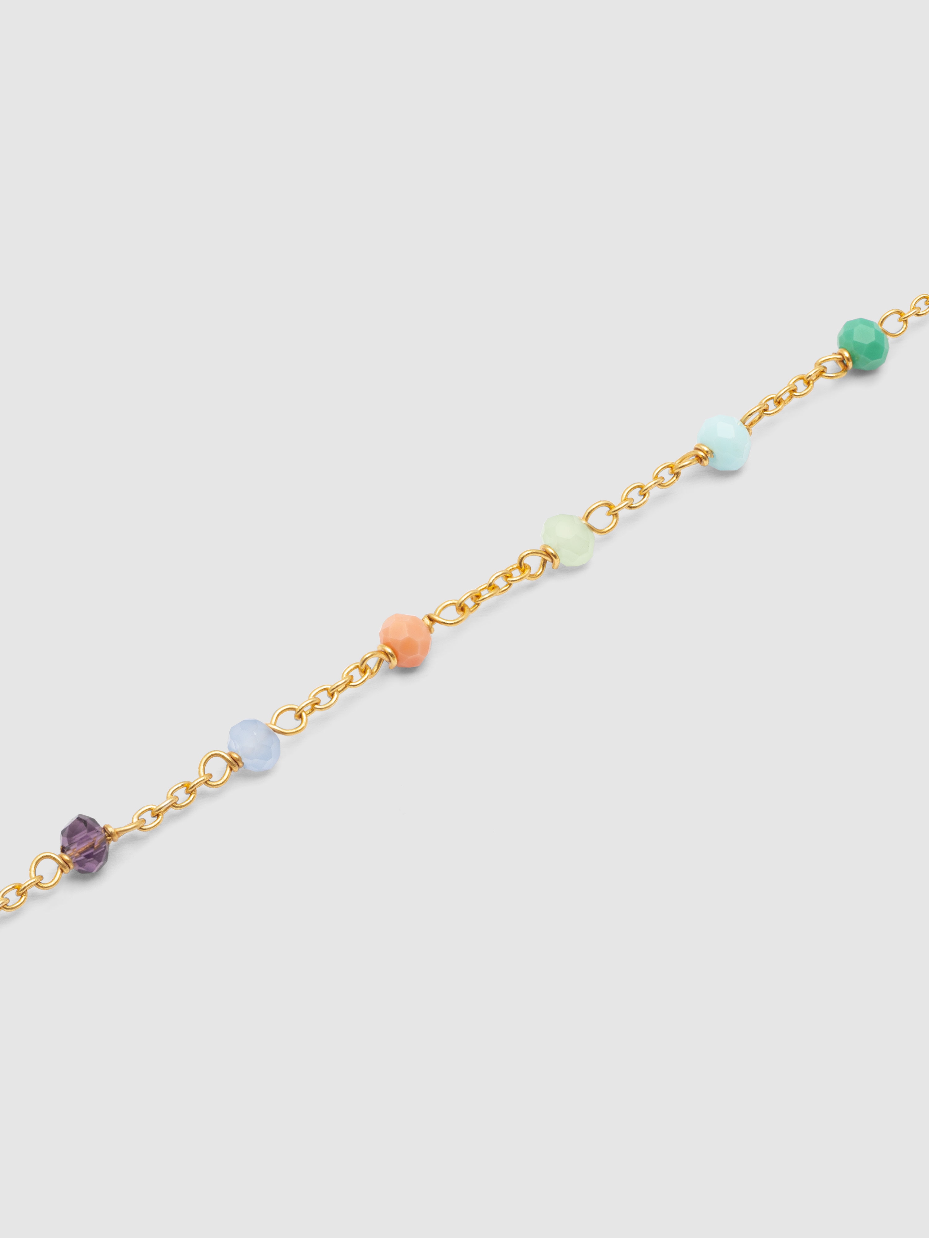 Pulsera de cadena crystals chain colors de plata bañada en oro - Singularu - Multicolor Multicolor-3