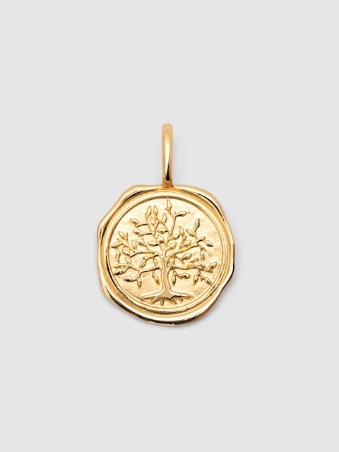 Imagen 0 de Charm Árbol de La Vida de aleación de metales bañado en oro