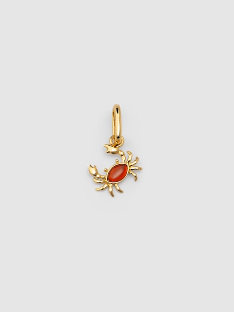 Imagen 0 de Charm Cangrejo de aleación de metales bañado en oro