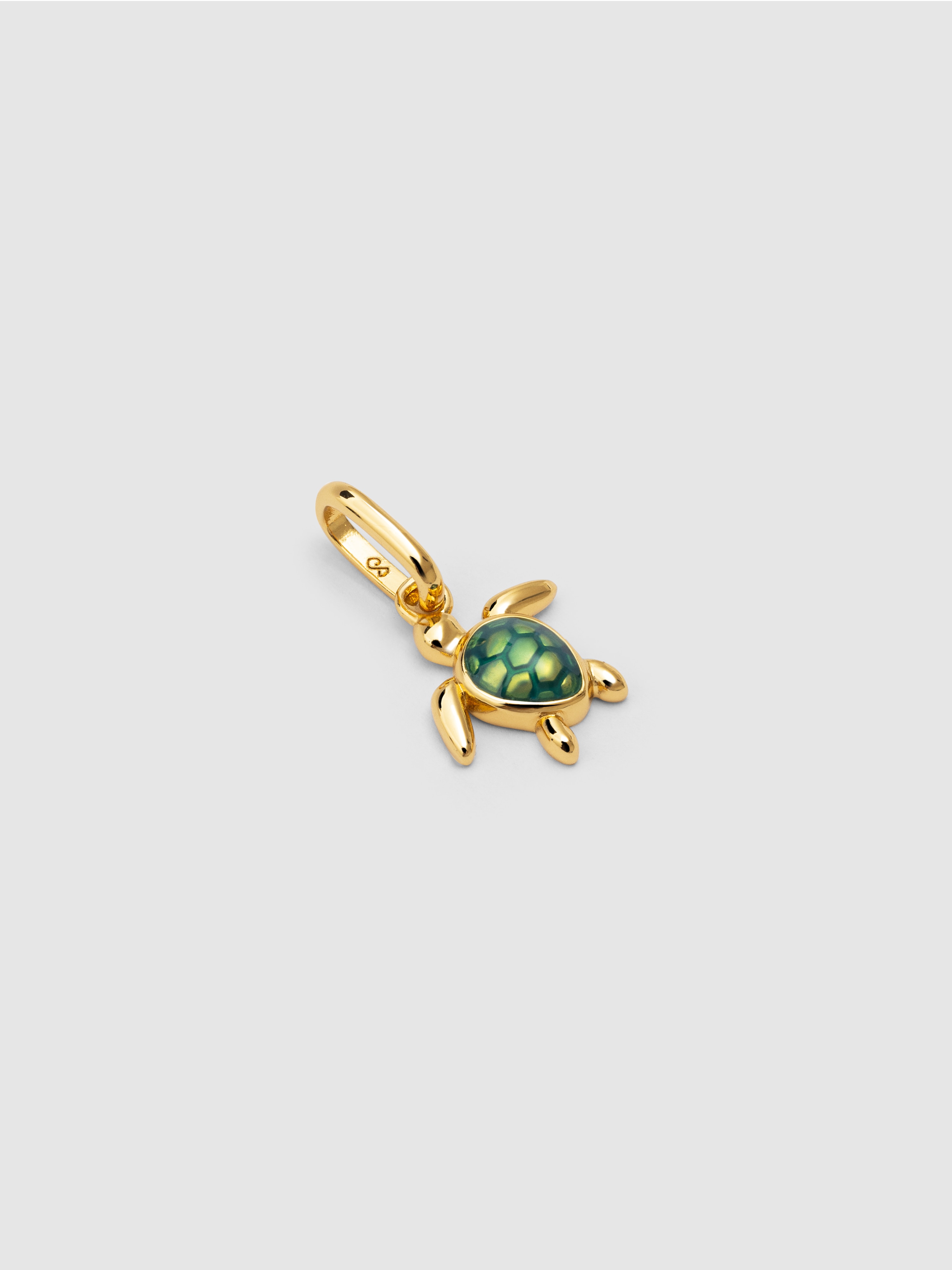Charm tortuga de aleación de metales bañado en oro - Singularu - Verde Verde-4