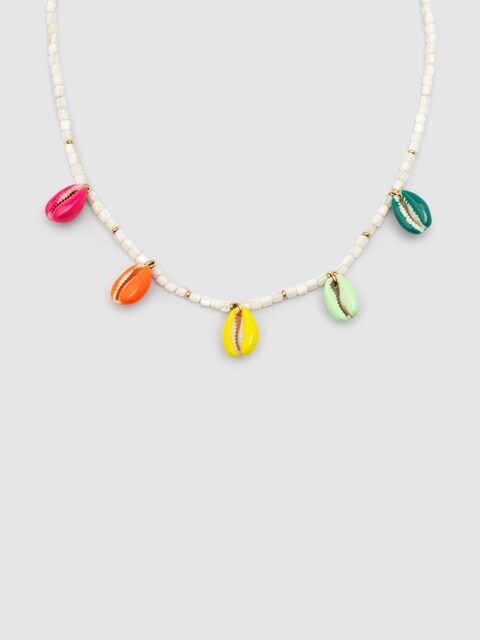Imagen 0 de Collar Boho Color Shells de acero bañado en oro