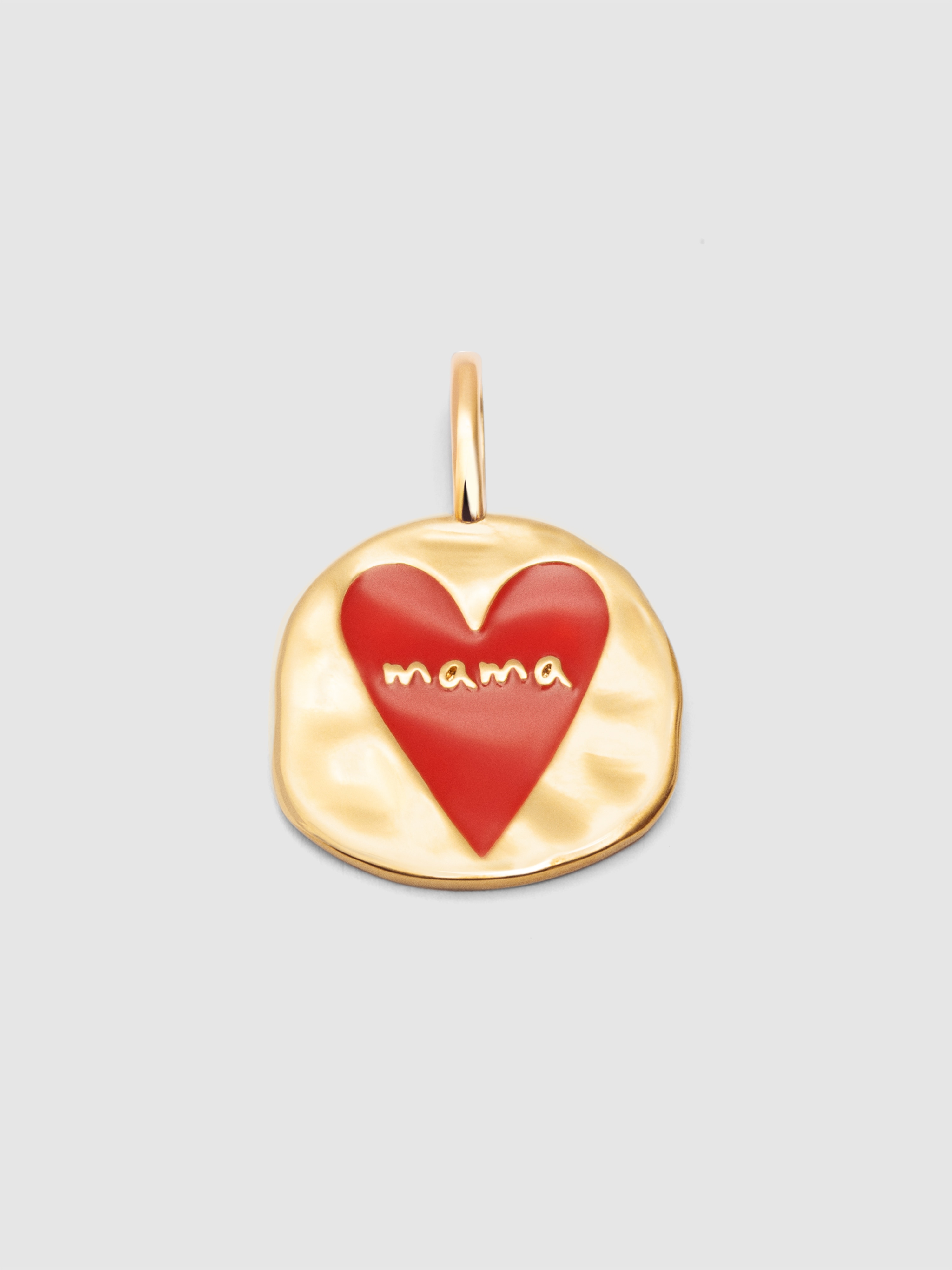 Charm mamá lovely heart de aleación de metales bañado en oro