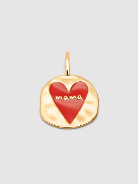 Imagen 0 de Charm Mamá Lovely Heart de aleación de metales bañado en oro