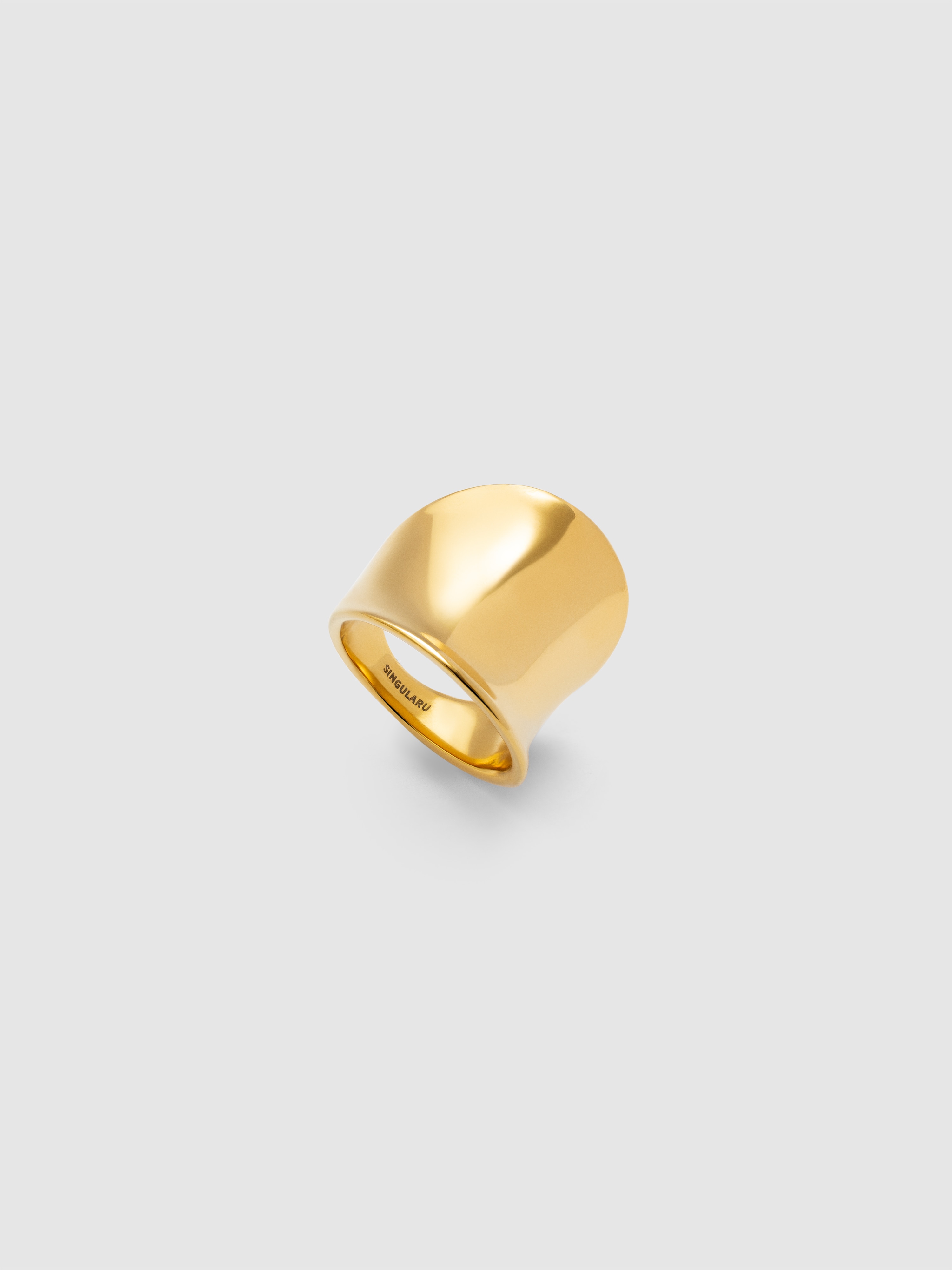 Anillo odisea de acero bañado en oro - Singularu - Dorado Dorado-3