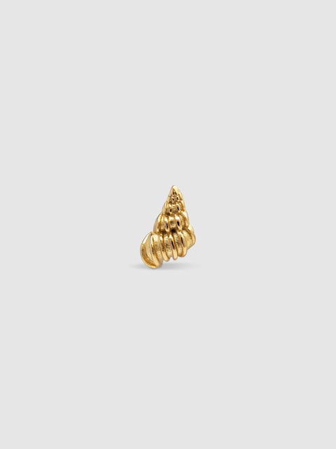 Imagen 0 de Piercing Bali Shell de plata bañada en oro