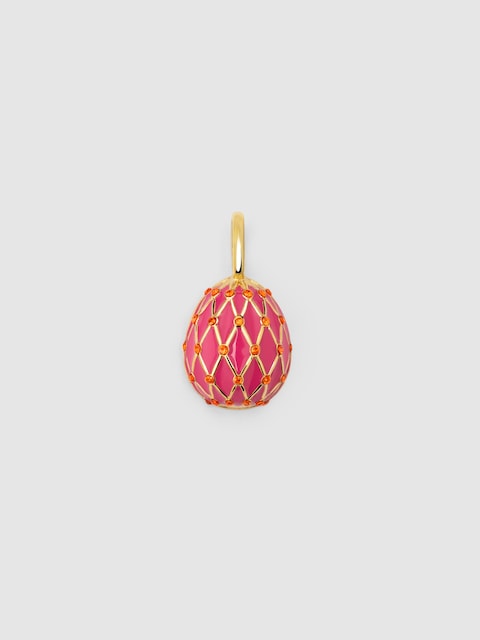Imagen 0 de Charm Easter Egg Pink de aleación de metales bañado en oro