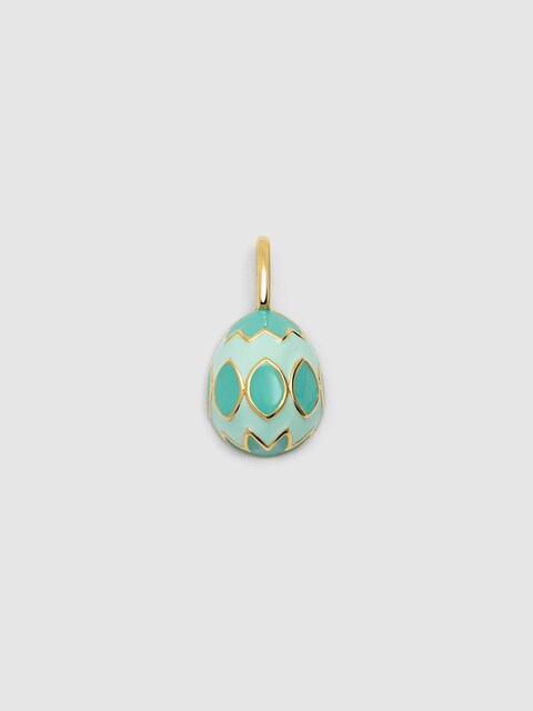 Imagen 0 de Charm Easter Egg Blue  de aleación de metales bañado en oro