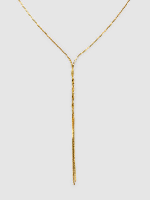 Imagen 0 de Collar Y Fine Tressia de acero bañado en oro