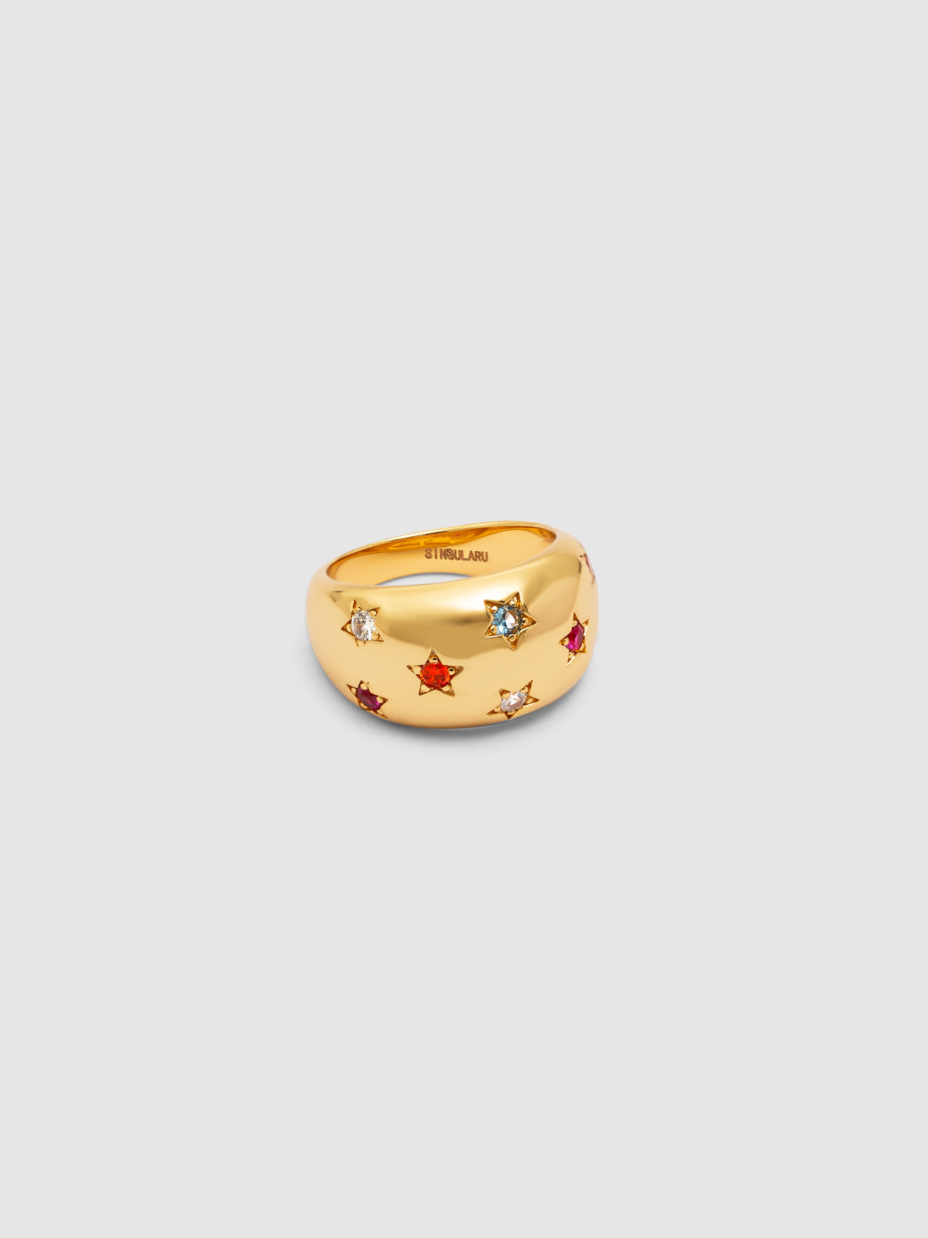 Anillo bomb color stars de aleación de metales bañado en oro - Singularu - Multicolor Multicolor-1
