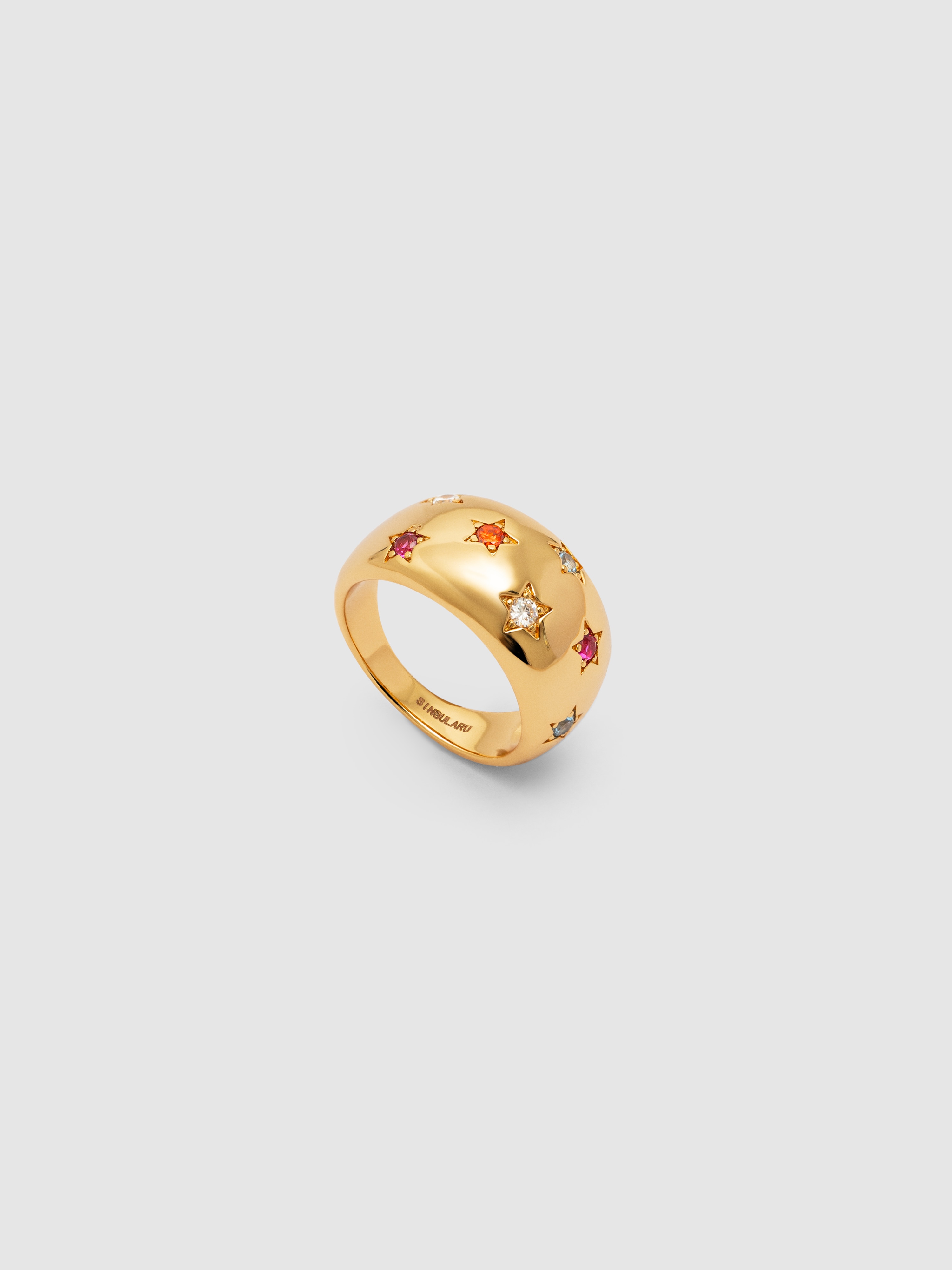 Anillo bomb color stars de aleación de metales bañado en oro - Singularu - Multicolor Multicolor-4