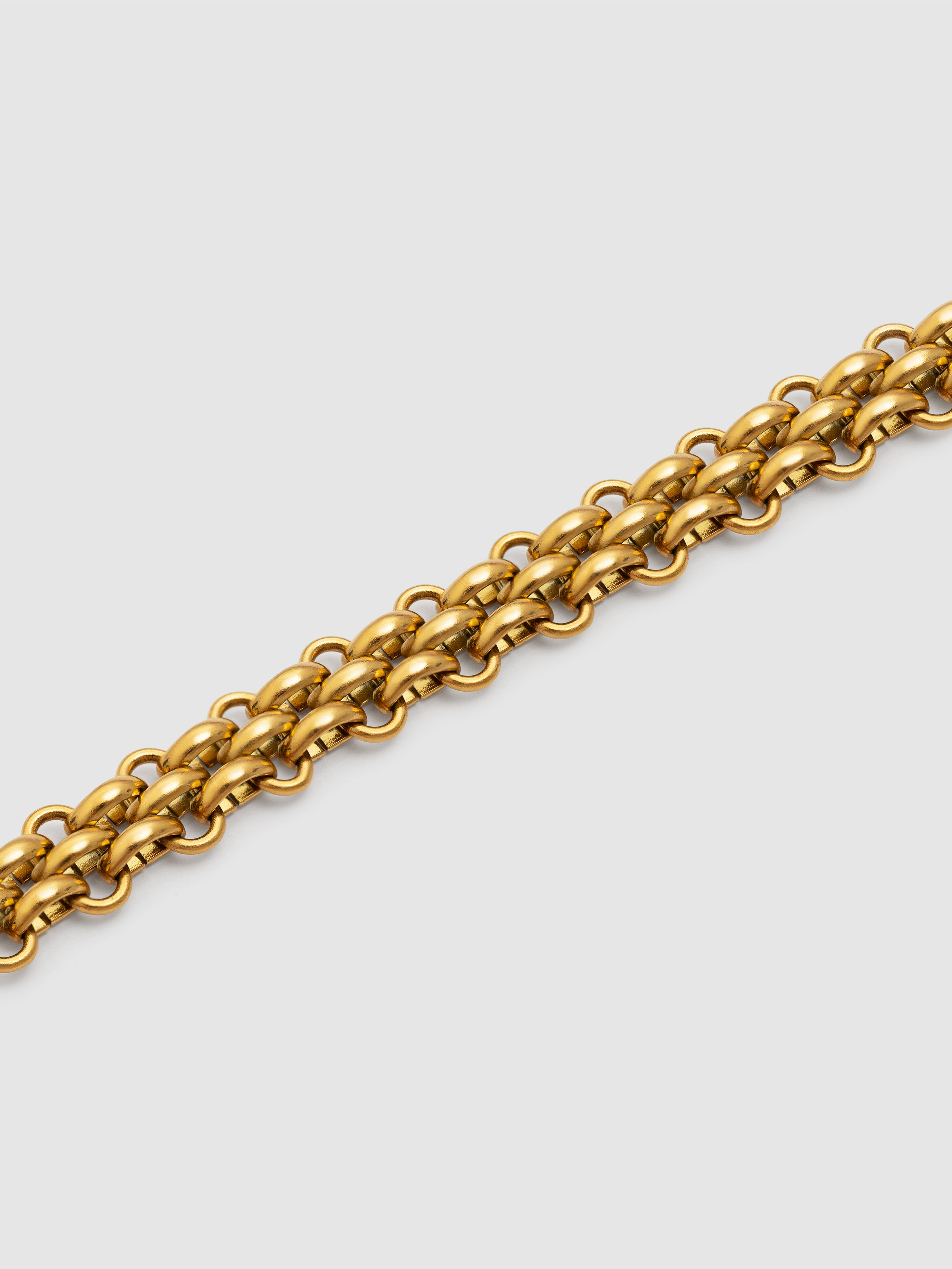 Pulsera de eslabones eloria de acero bañado en oro - Singularu - Dorado Dorado-3