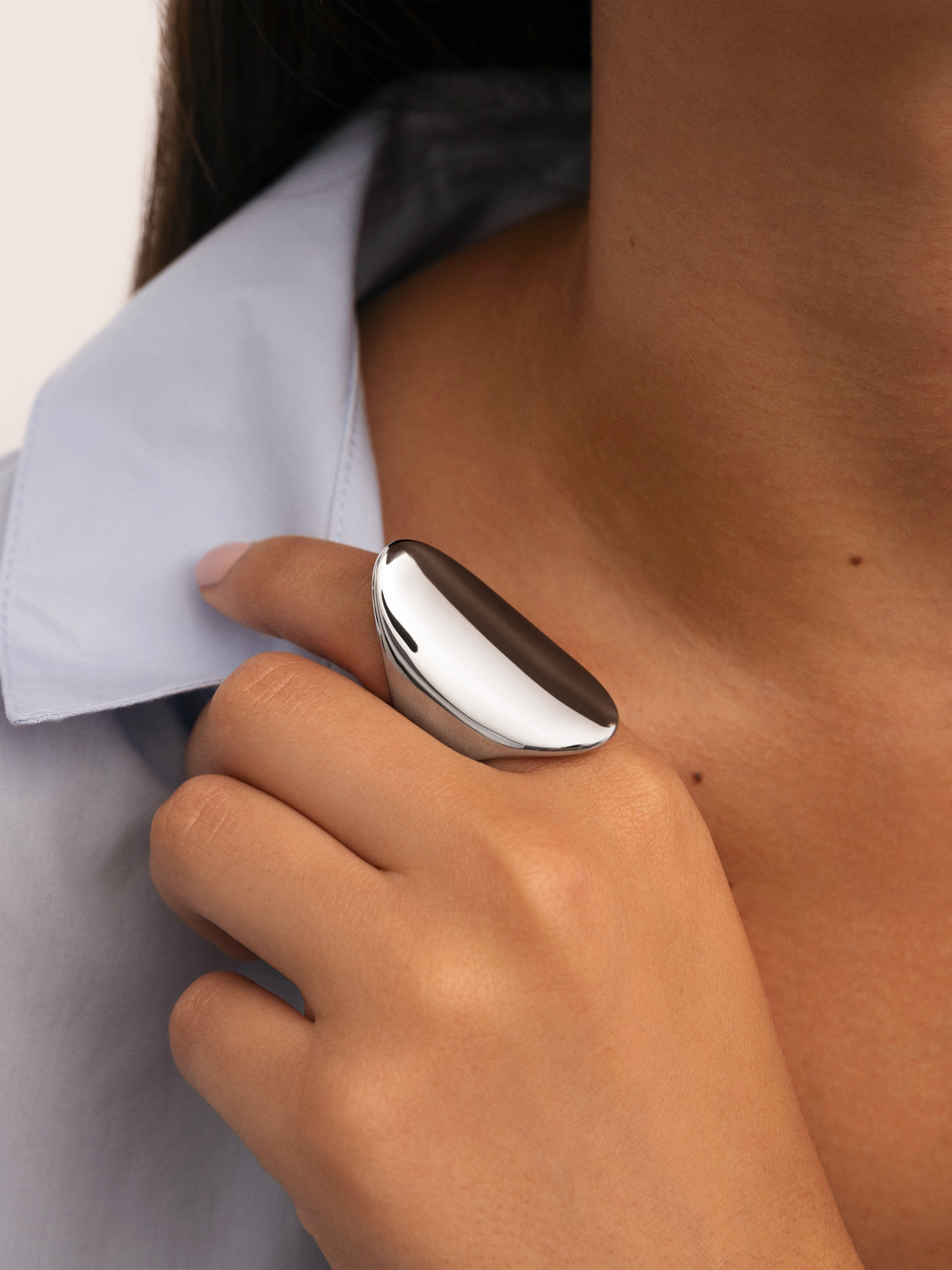 Anillo bohemian de acero - Singularu - Plateado Plateado-2