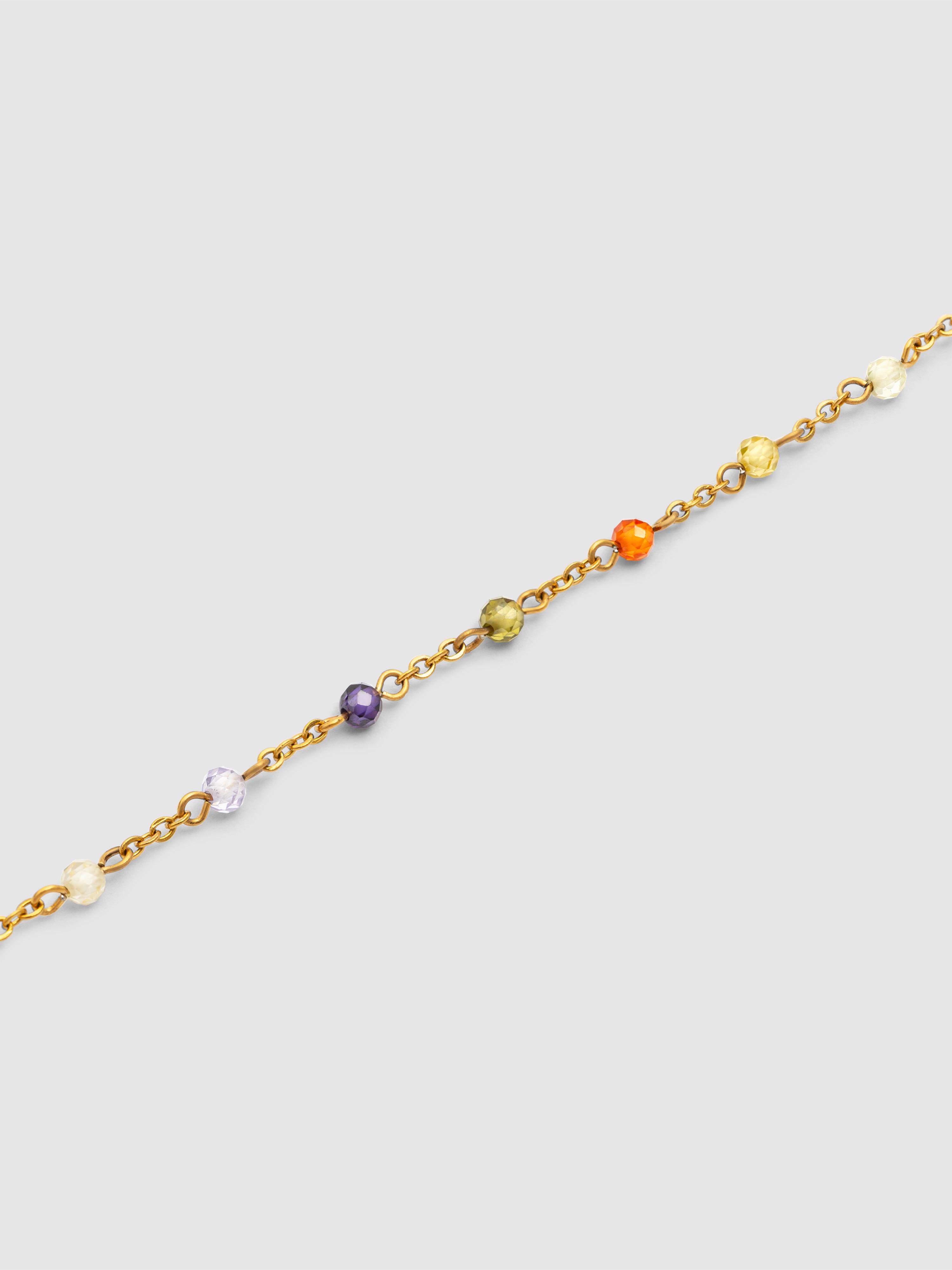 Pulsera de cadena crystal colors atardecer de acero bañado en oro - Singularu - Multicolor Multicolor-4