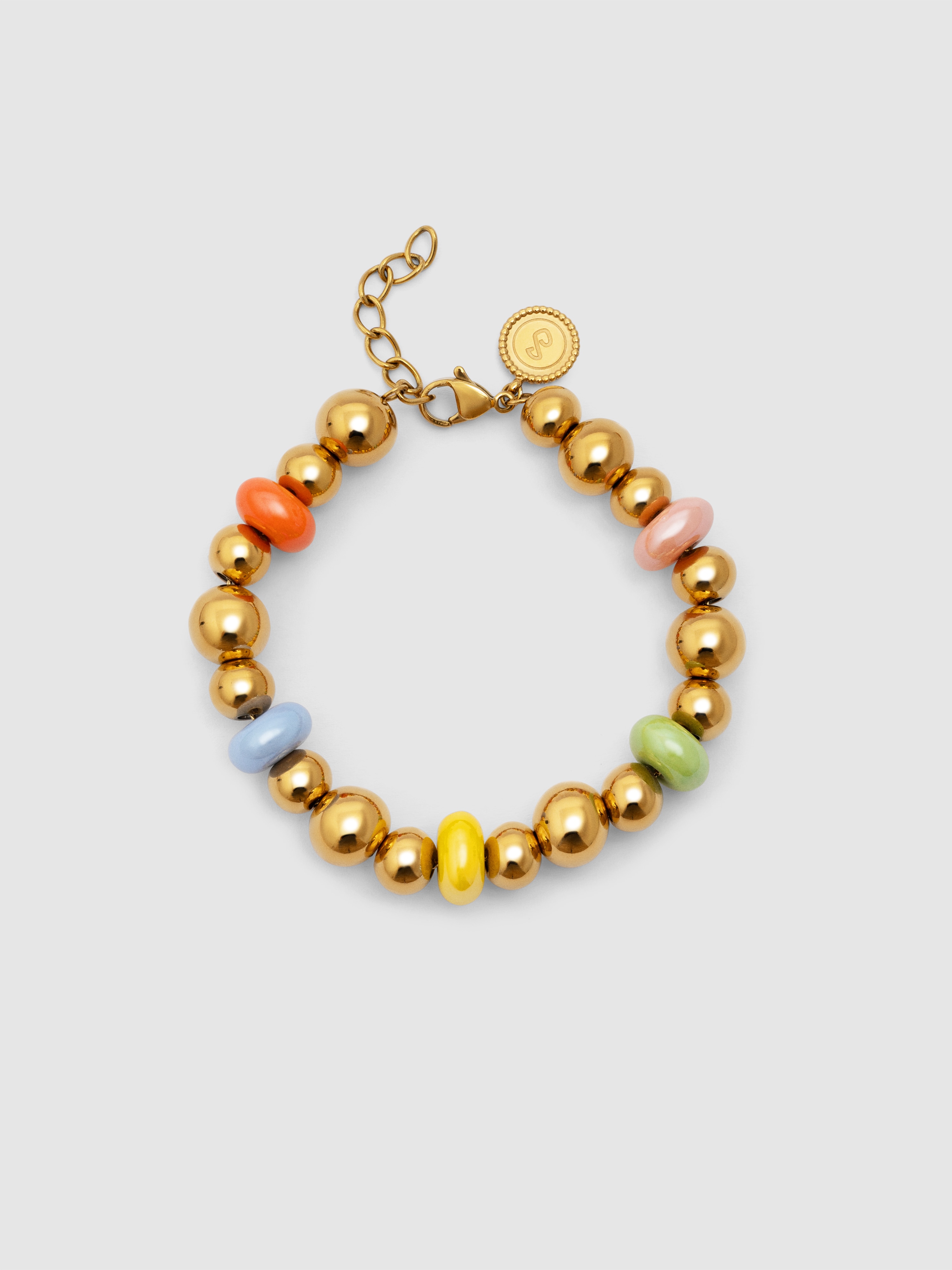 Pulsera de cadena color bomb de acero bañado en oro - Singularu - Multicolor Multicolor-1