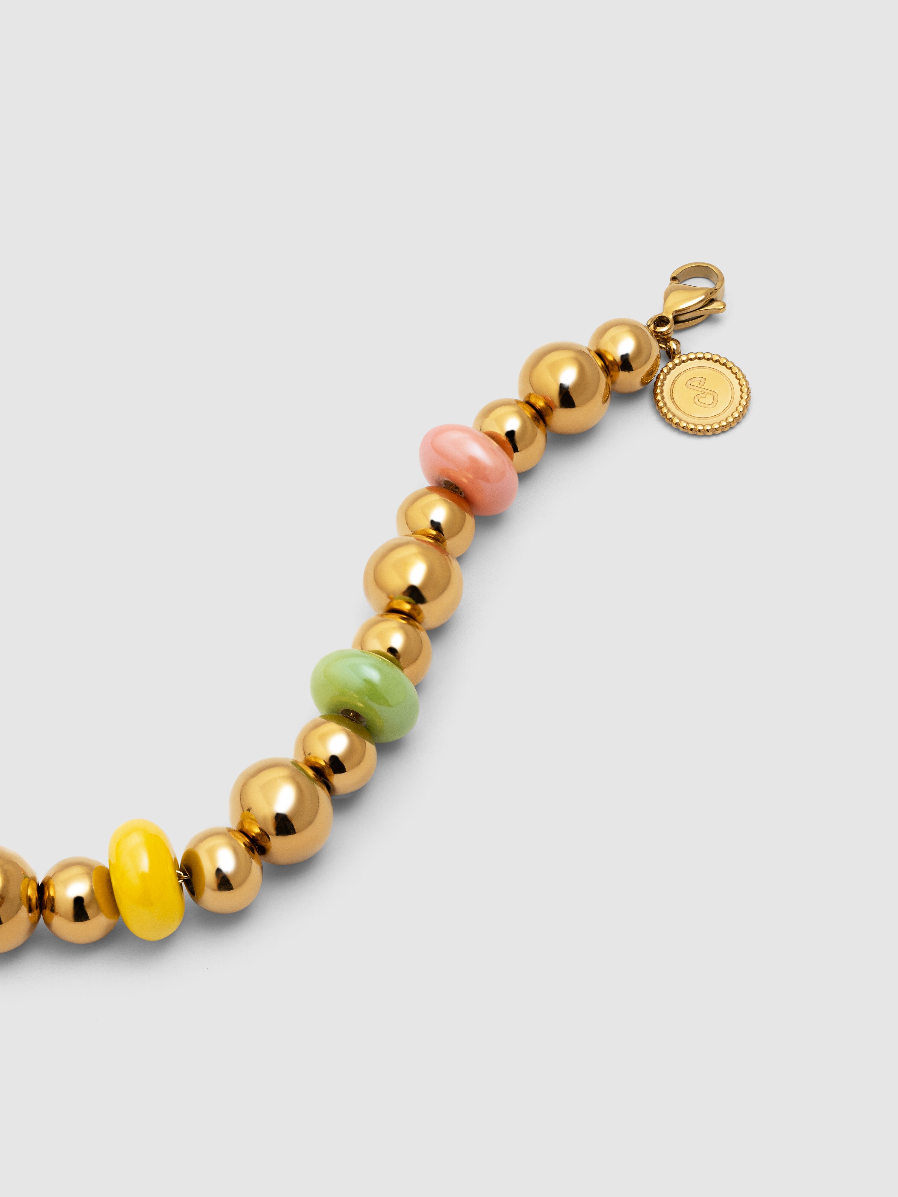 Pulsera de cadena color bomb de acero bañado en oro - Singularu - Multicolor Multicolor-3
