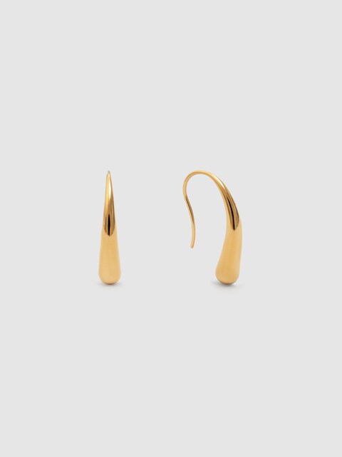 Imagen 0 de Pendientes Long Gota de acero bañado en oro