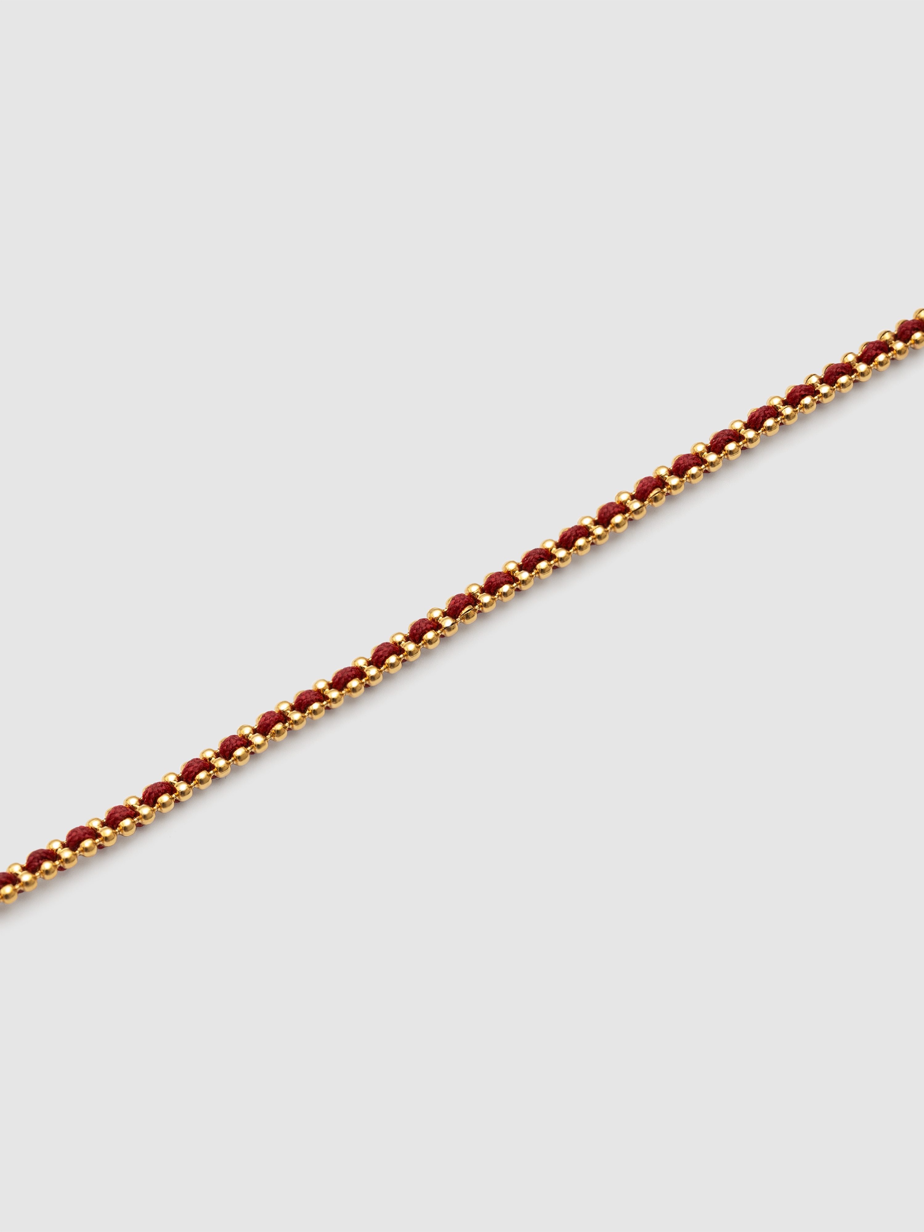 Pulsera de cadena morgana red de acero bañado en oro - Singularu - Rojo Rojo-3