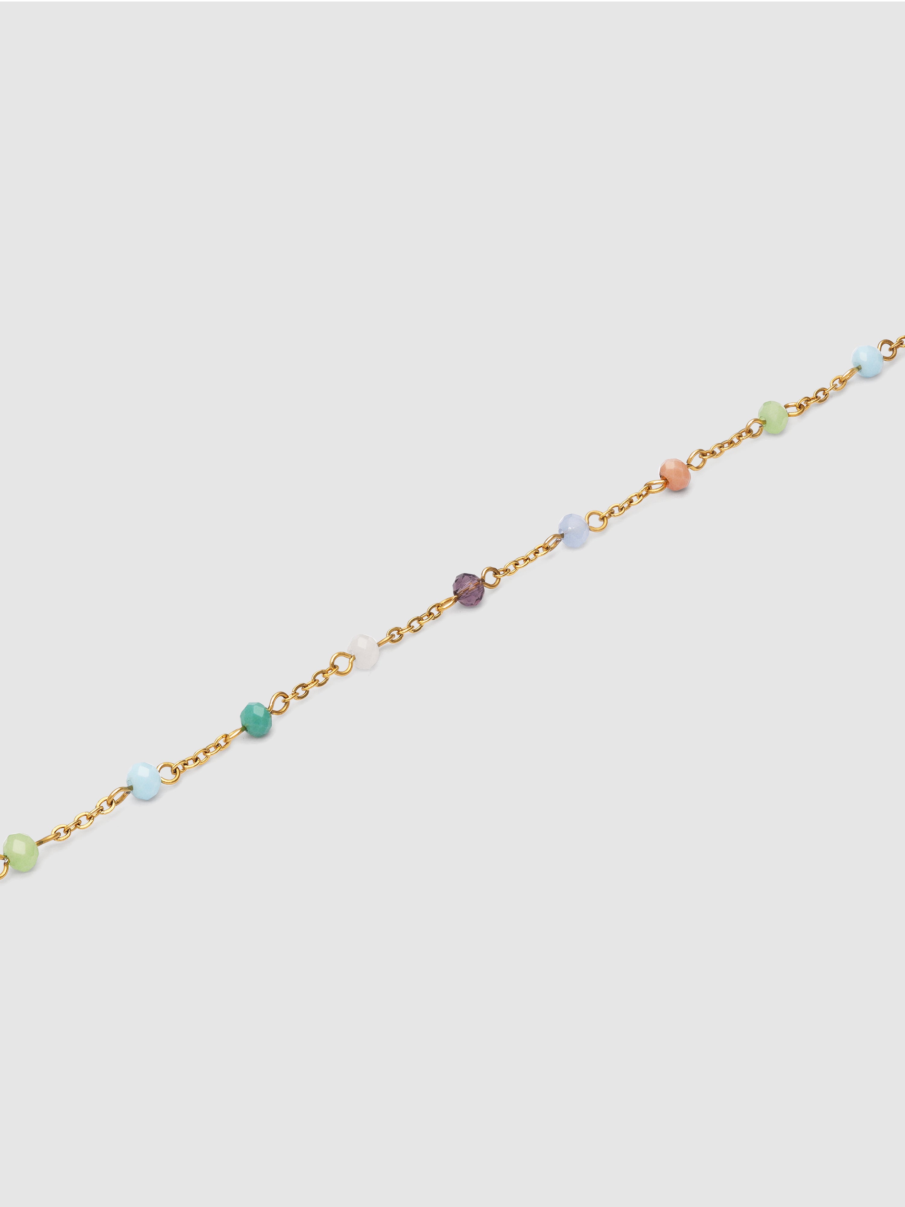 Collar crystals colors de acero bañado en oro - Singularu - Multicolor Multicolor-3