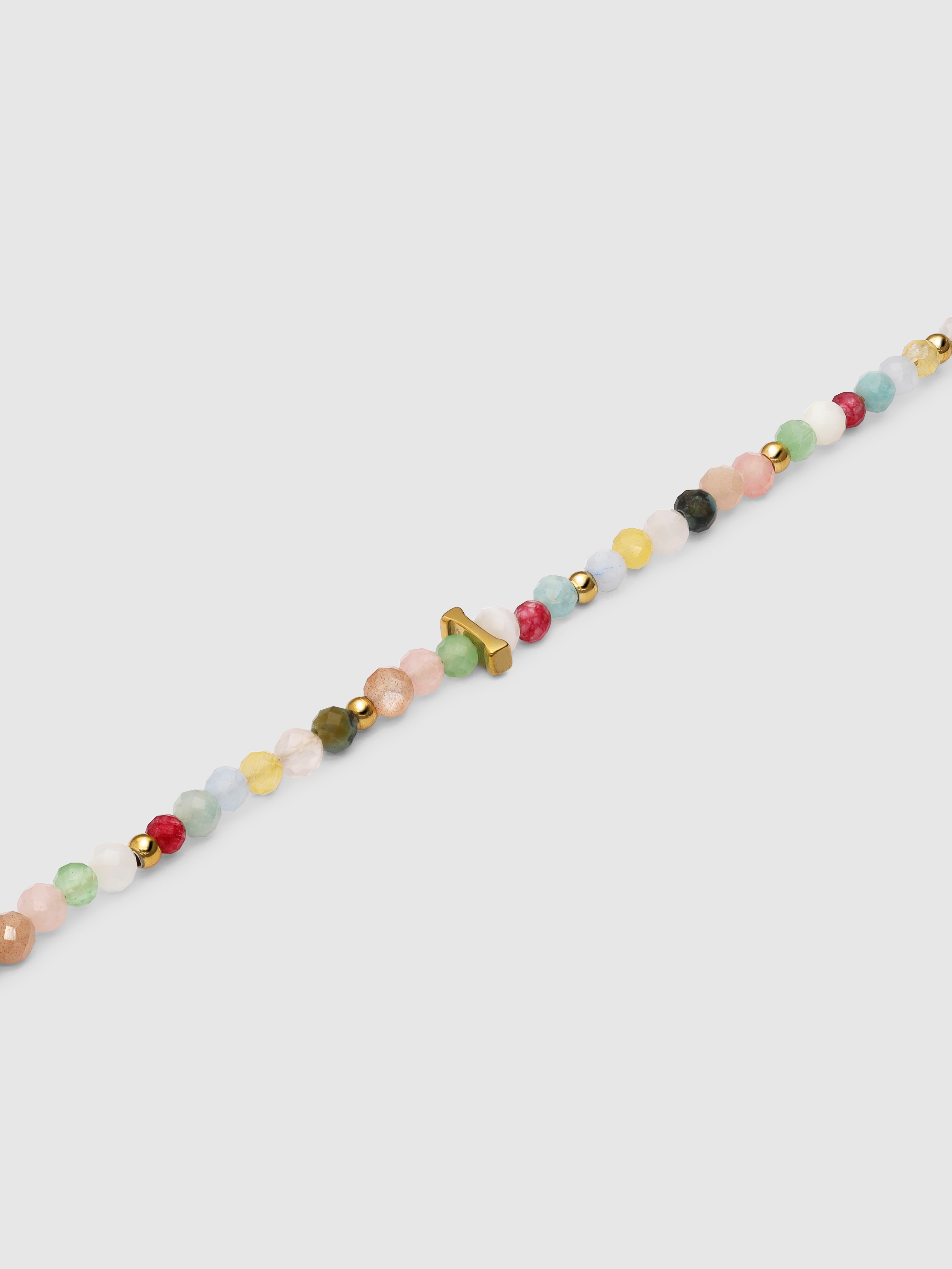 Pulsera de cadena personalizada letter altea colors de acero bañado en oro i - Singularu - Multicolor Multicolor-4