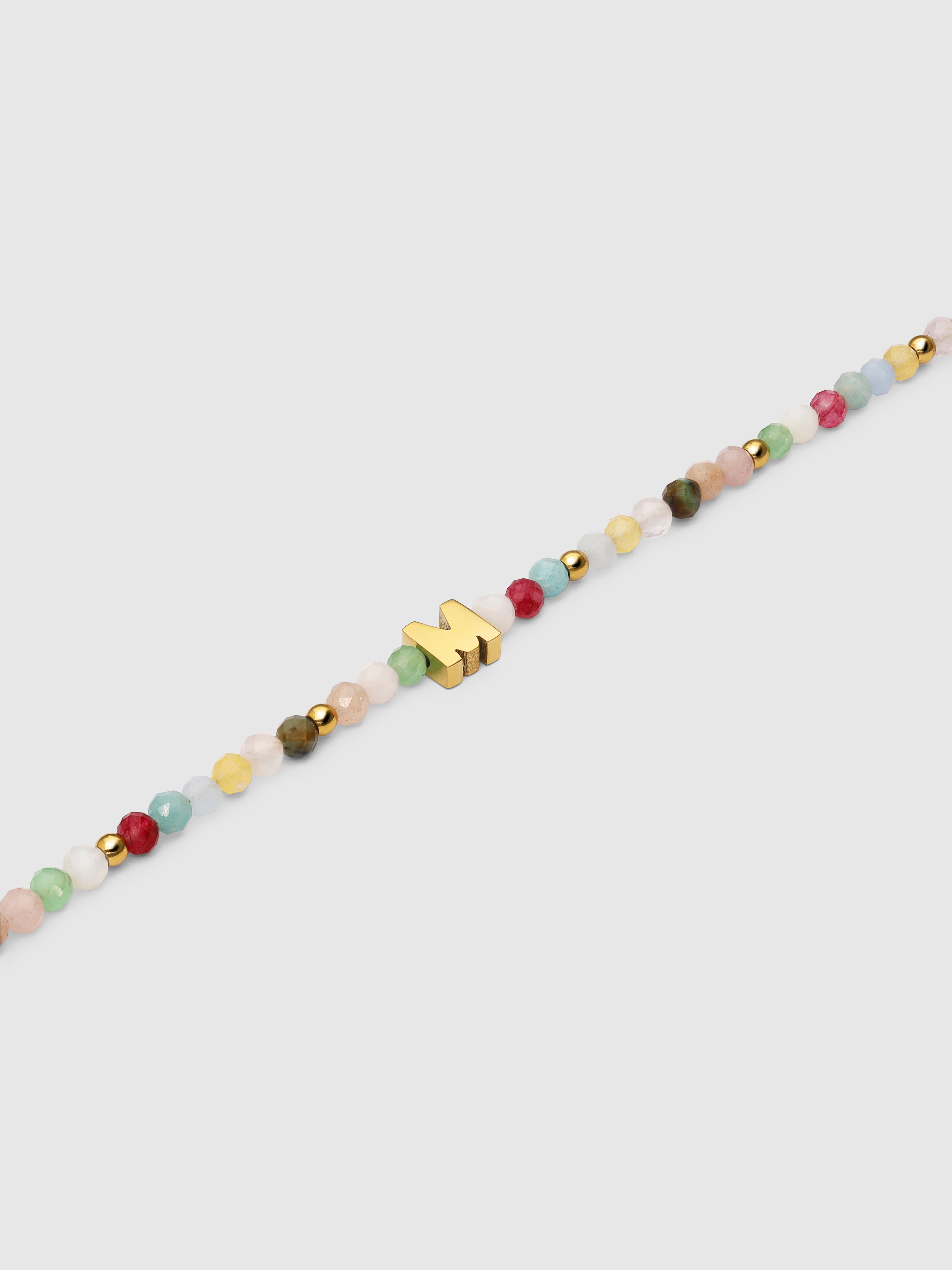Pulsera de cadena personalizada letter altea colors de acero bañado en oro m - Singularu - Multicolor Multicolor-4
