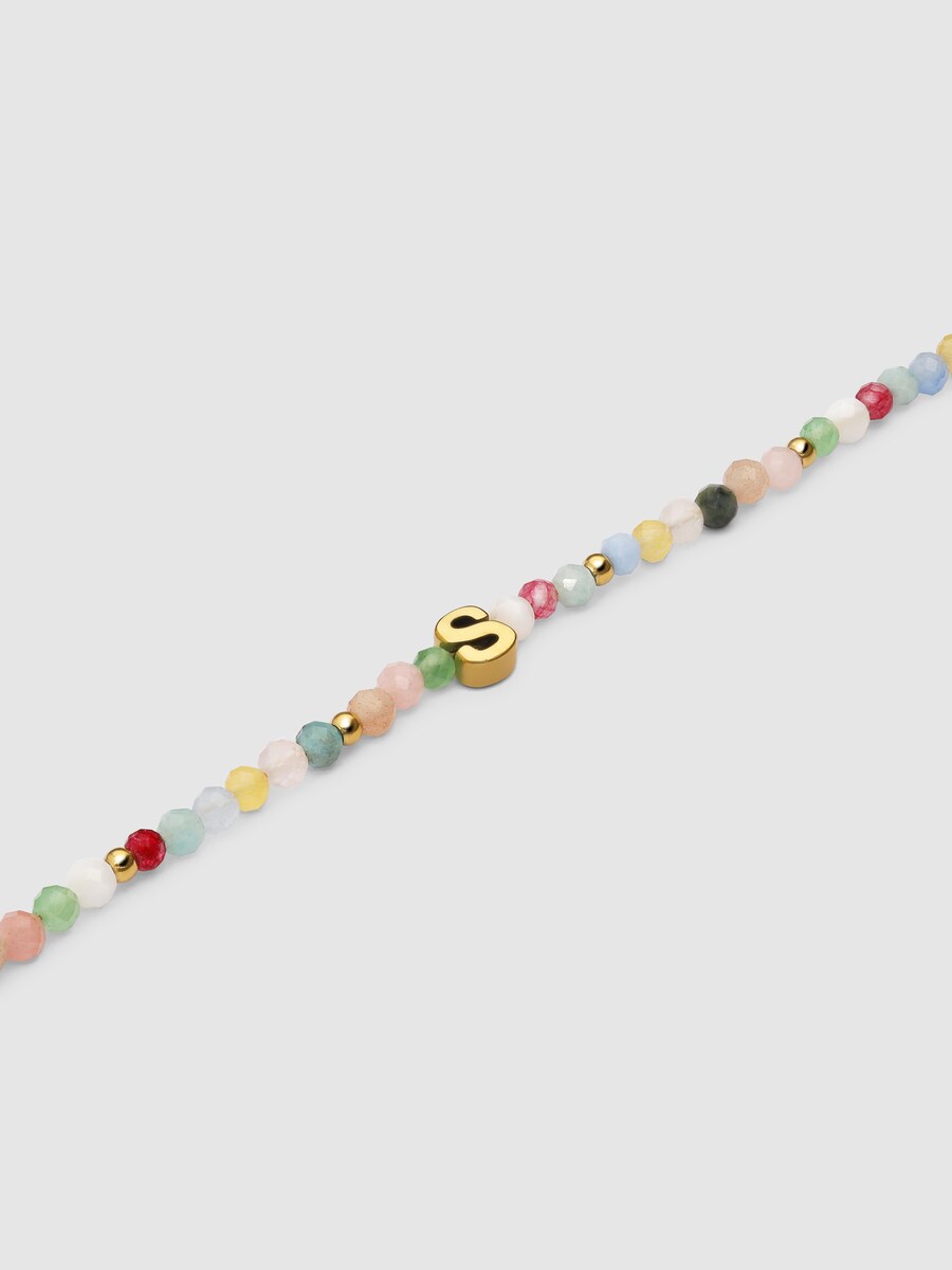 Bracciale Altea Colors SINGULARU In Acciaio Placcato Oro 18K Con Pietre Naturali, Lunghezza 19 Cm - 4