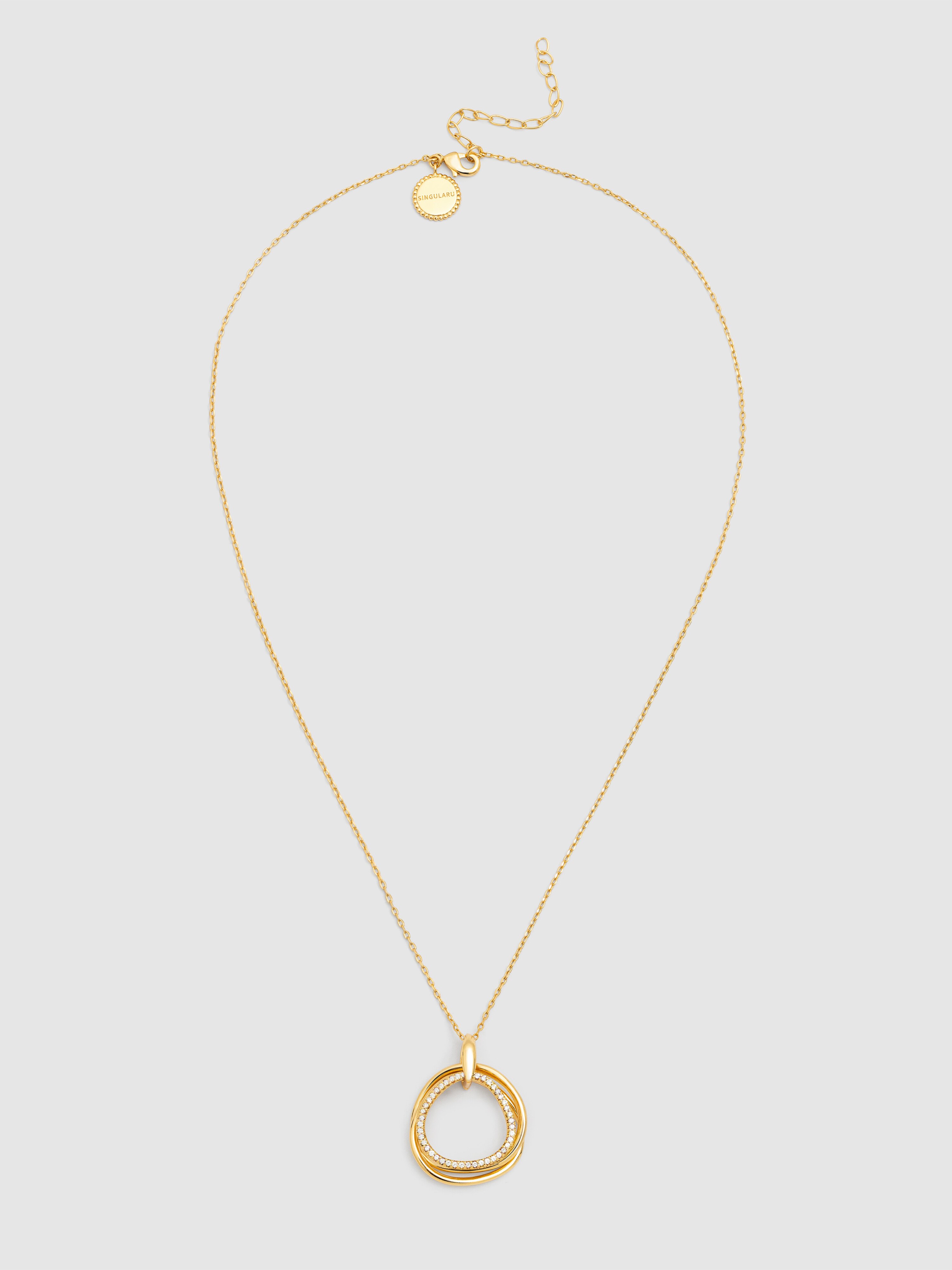 Collar oria de aleación de metales bañado en oro - Singularu - Dorado Dorado-5