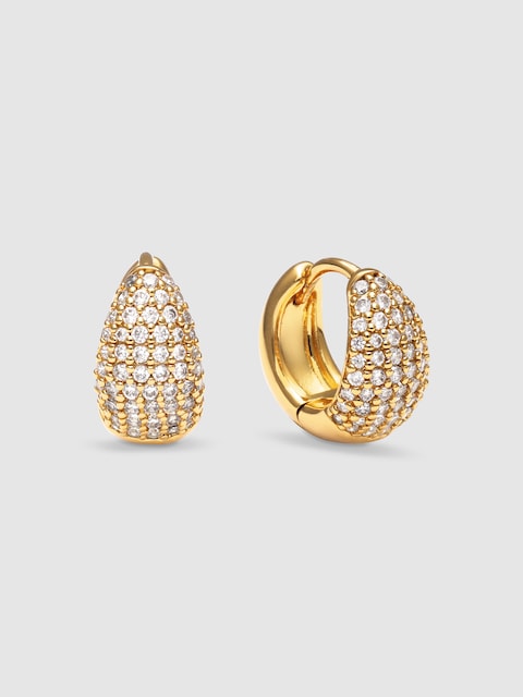 Imagen 0 de Pendientes Gota Scarlett de aleación de metales bañado en oro