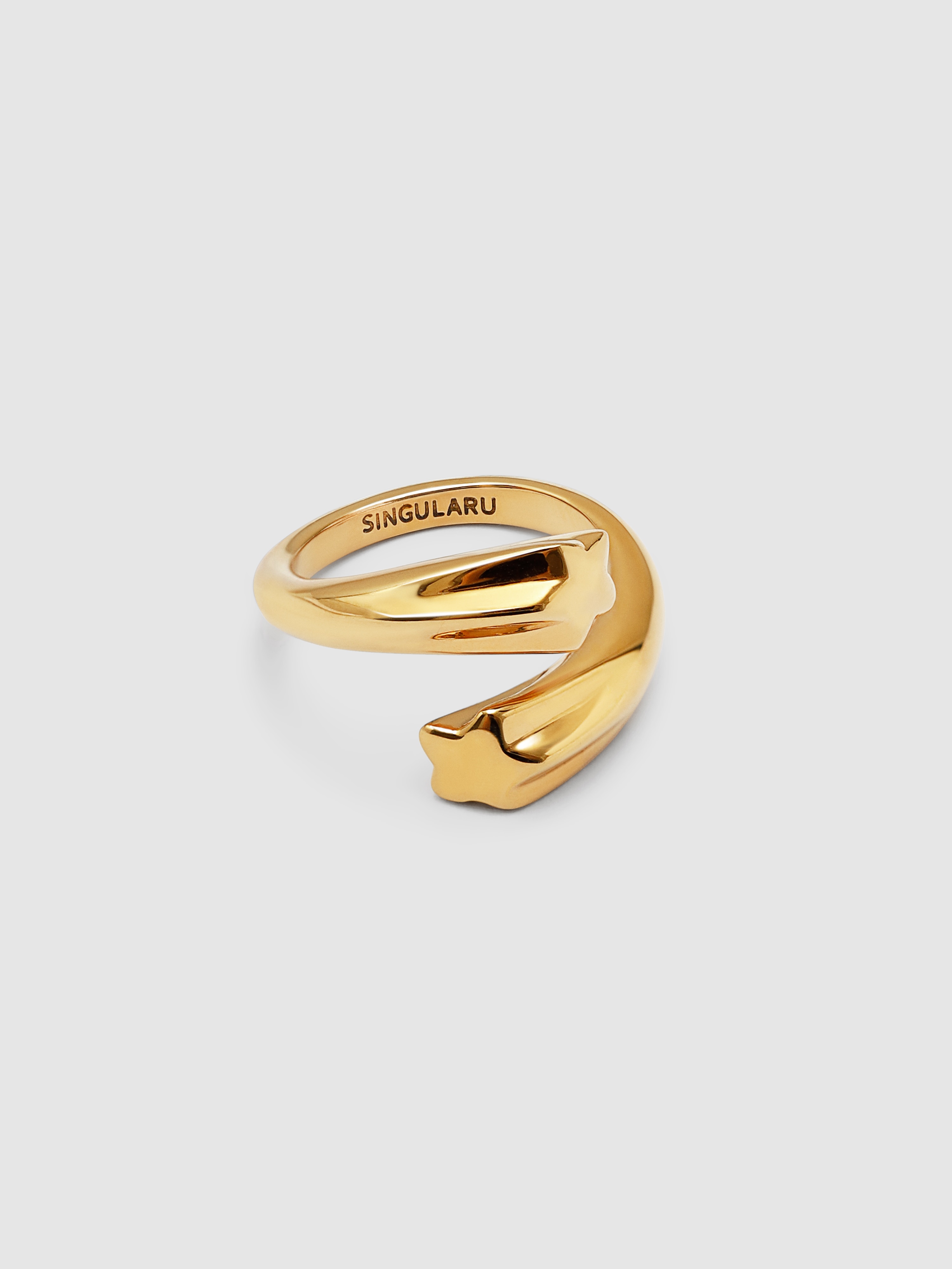 Anillo abbraccio stars de acero bañado en oro - Singularu - Dorado Dorado-1