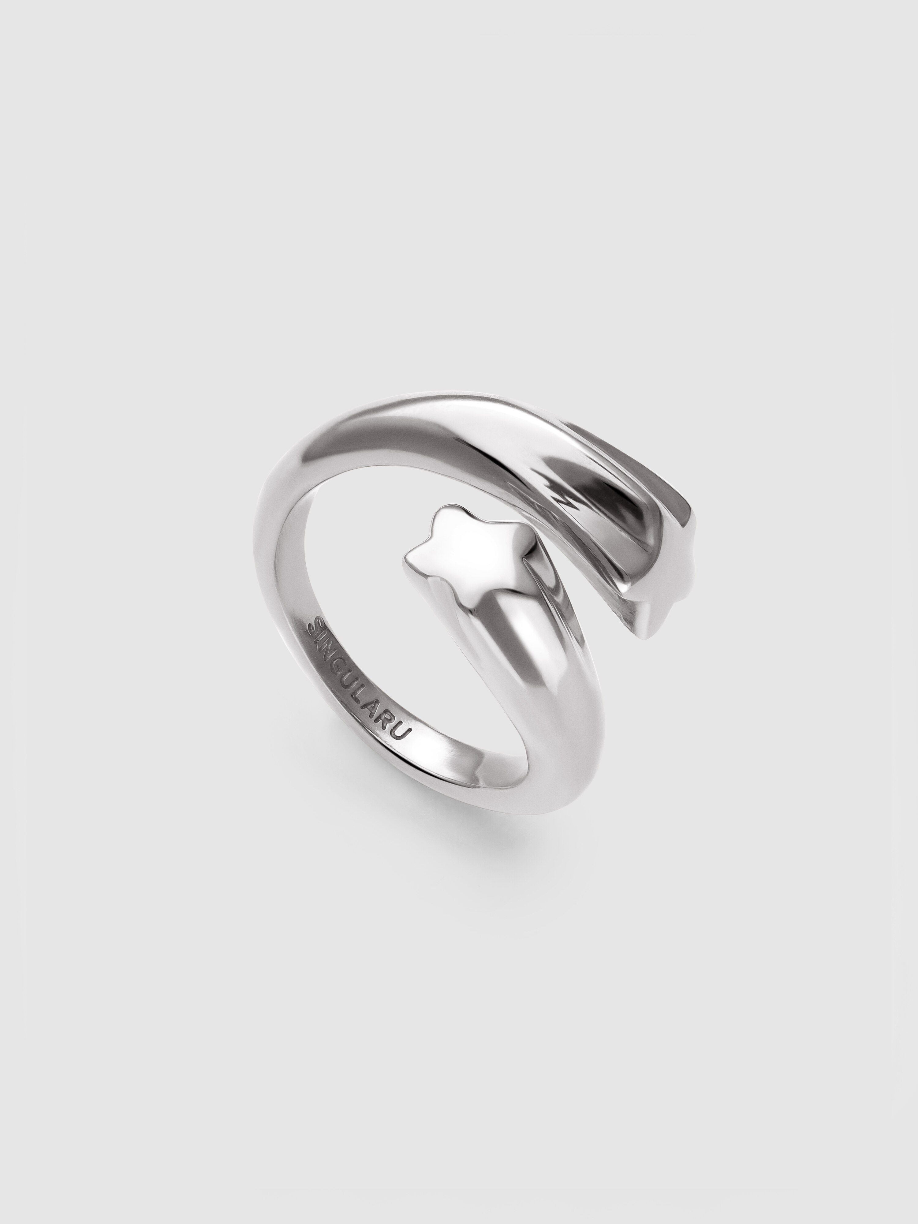 Anillo abbraccio stars de acero - Singularu - Plateado Plateado-3