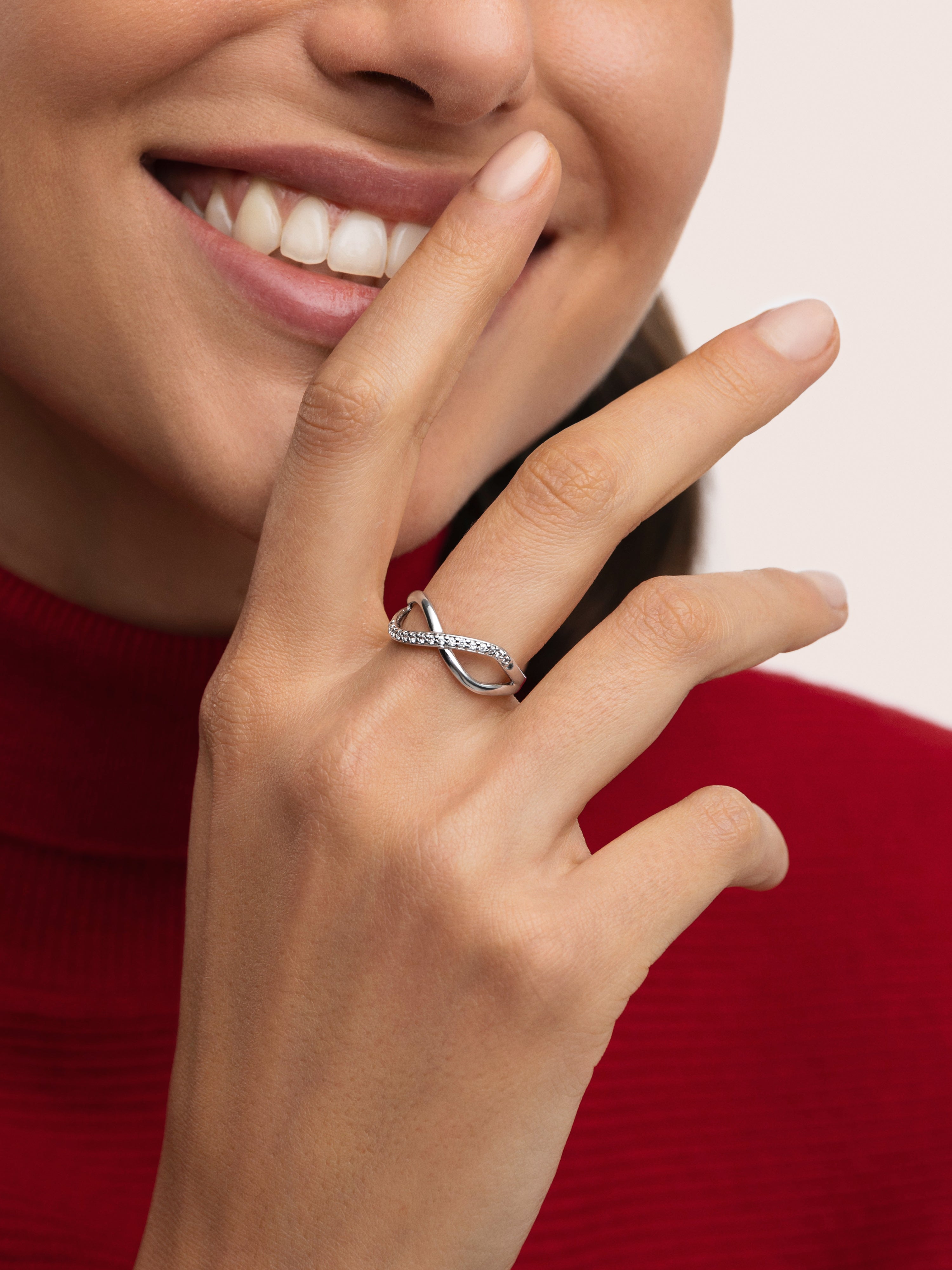 Anillo eterna sparks de aleación de metales bañado en rodio - Singularu - Plateado Plateado-2