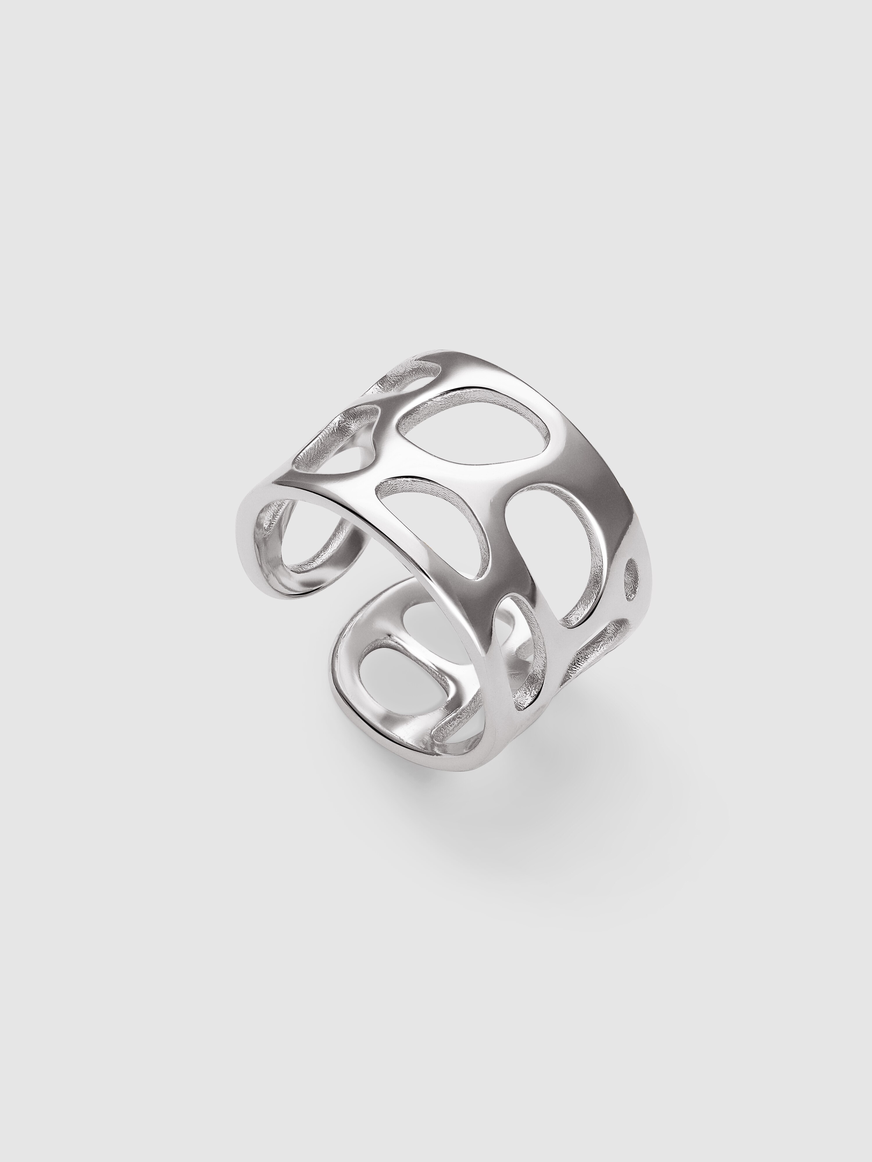 Anillo dotty de aleación de metales bañado en rodio - Singularu - Plateado Plateado-3