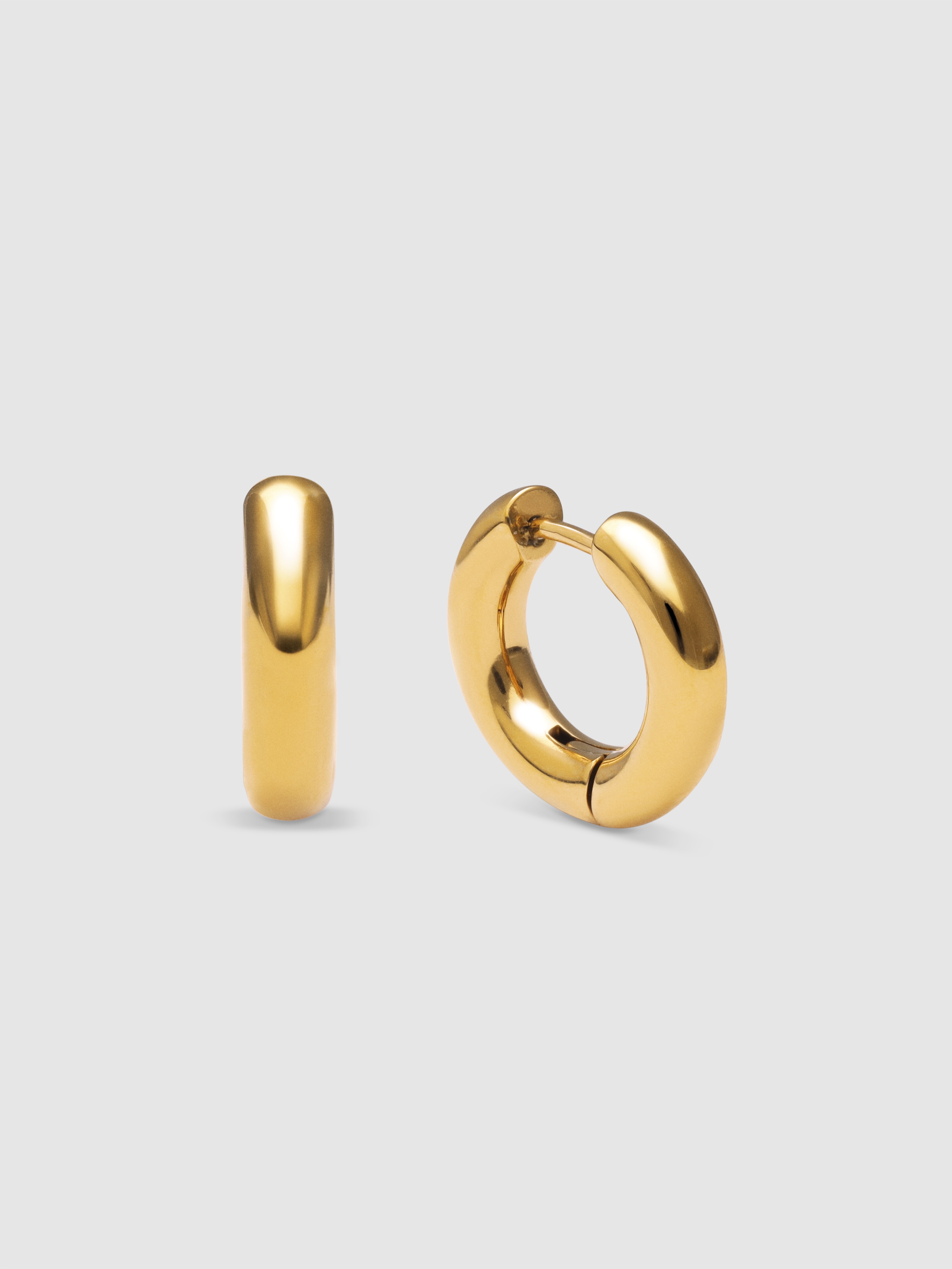 Pendientes aro carmen s de acero bañado en oro - Singularu - Dorado Dorado-1